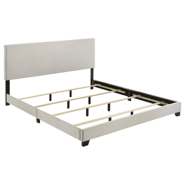 Coaster Furniture Dorian 300852KW Fabric Upholstered California King Panel Bed - Cream