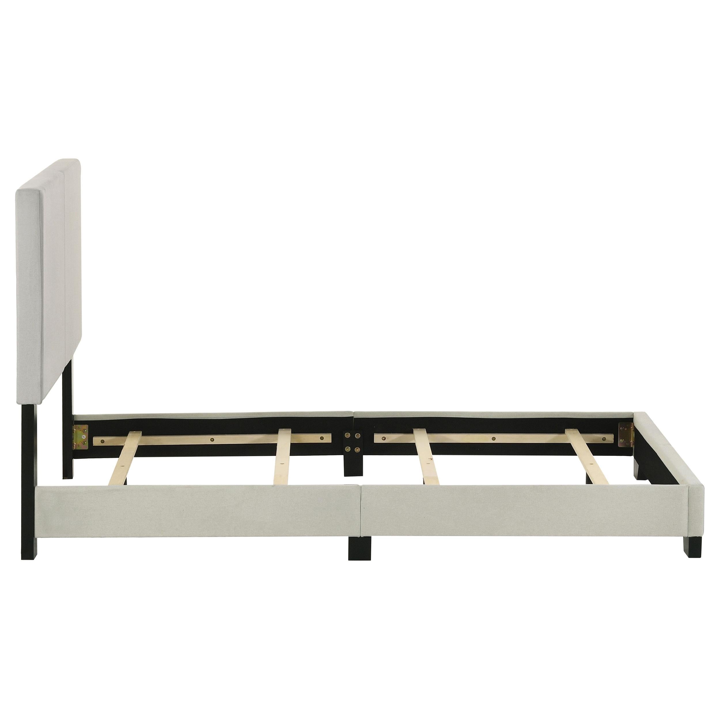  Coaster Furniture Dorian 300852T Fabric Upholstered Twin Panel Bed - Cream IMAGE 4