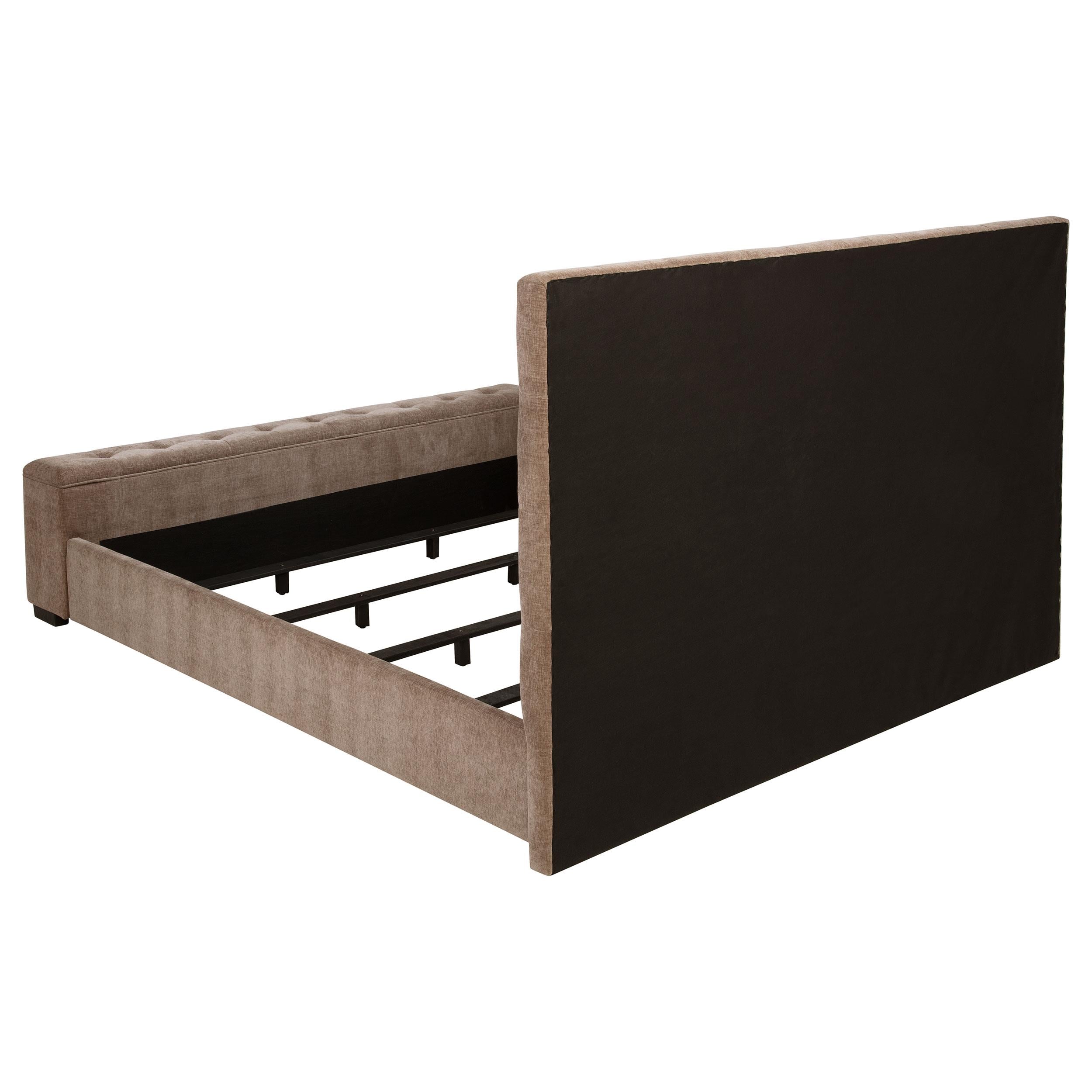  Coaster Furniture Senna 305811KW Upholstered California King Audio Flame Visualizer Bed - Brown IMAGE 5