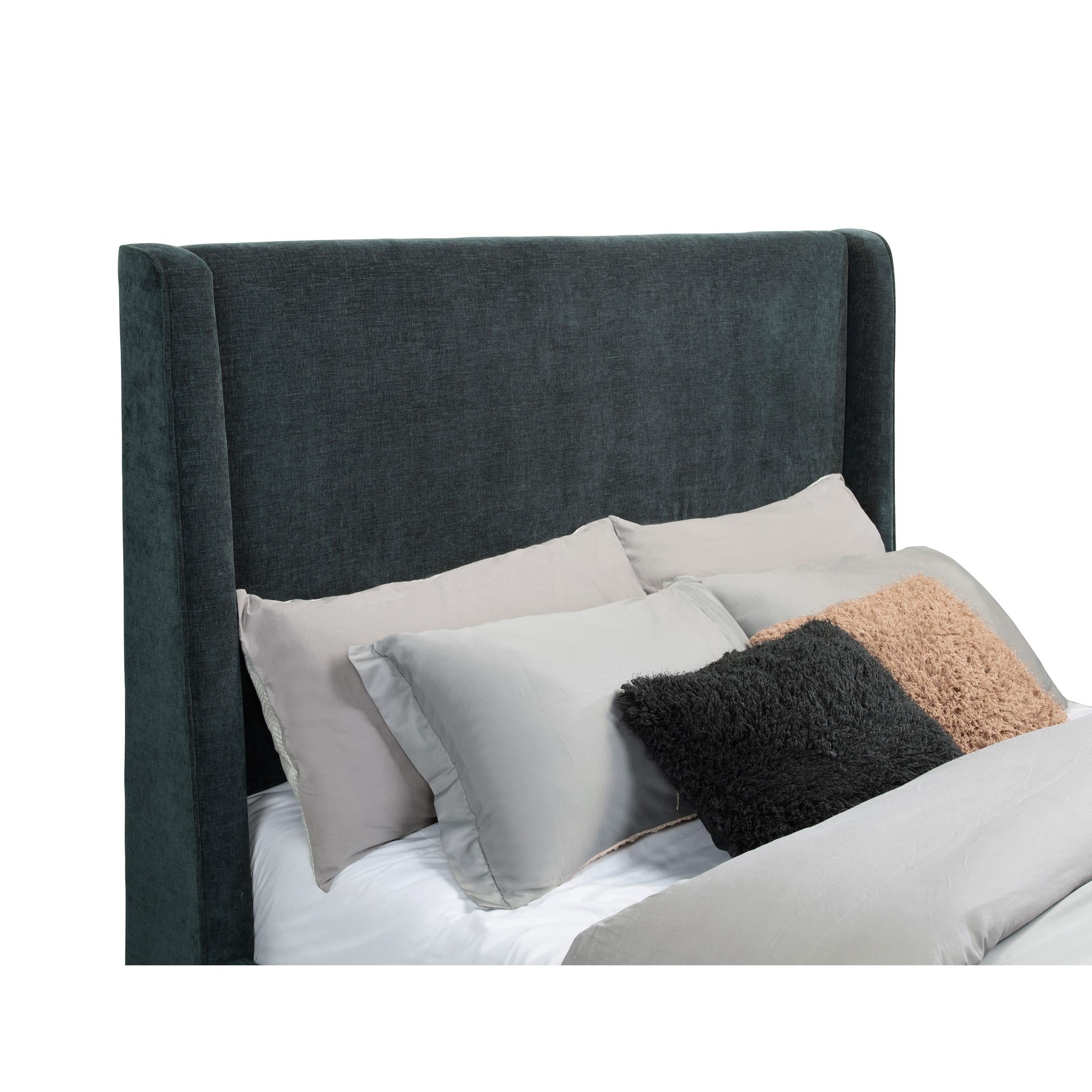  Coaster Furniture Preston 305821KW Upholstered California King Audio Flame Visualizer Bed - Dark Blue IMAGE 6