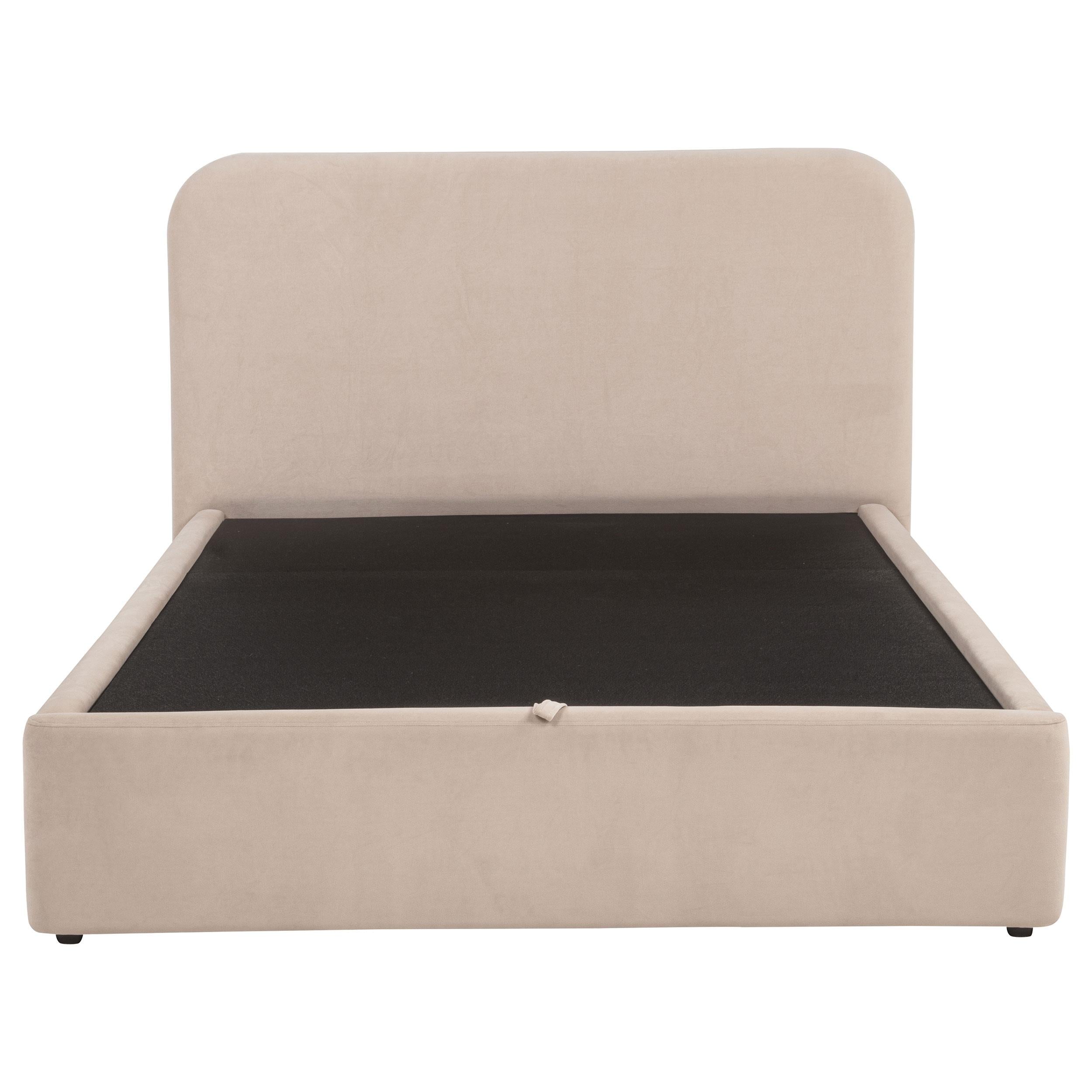  Coaster Furniture Anders 306037BEIKE Upholstered Eastern King Storage Lift Platform Bed - Beige IMAGE 5