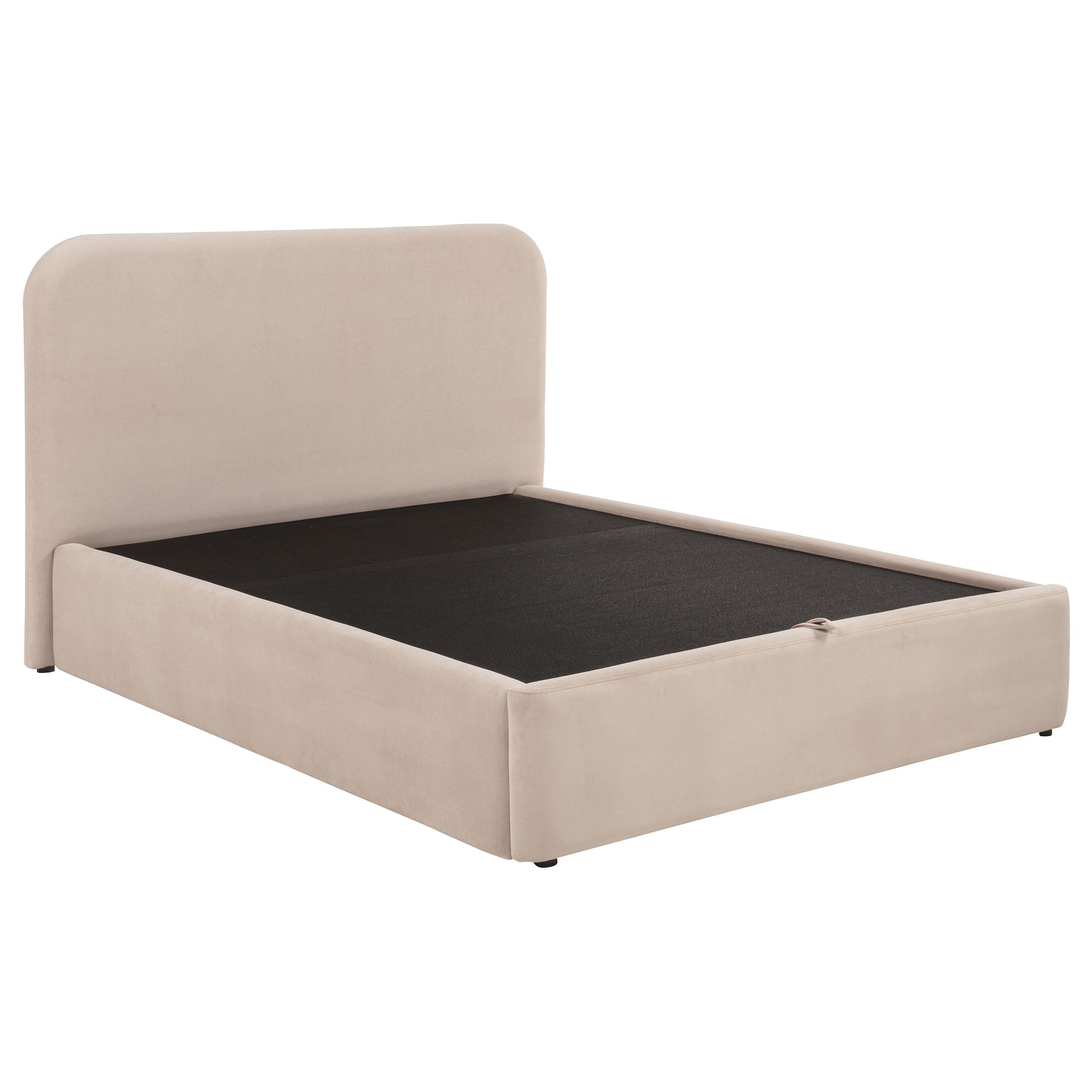  Coaster Furniture Anders 306037BEIKE Upholstered Eastern King Storage Lift Platform Bed - Beige IMAGE 7