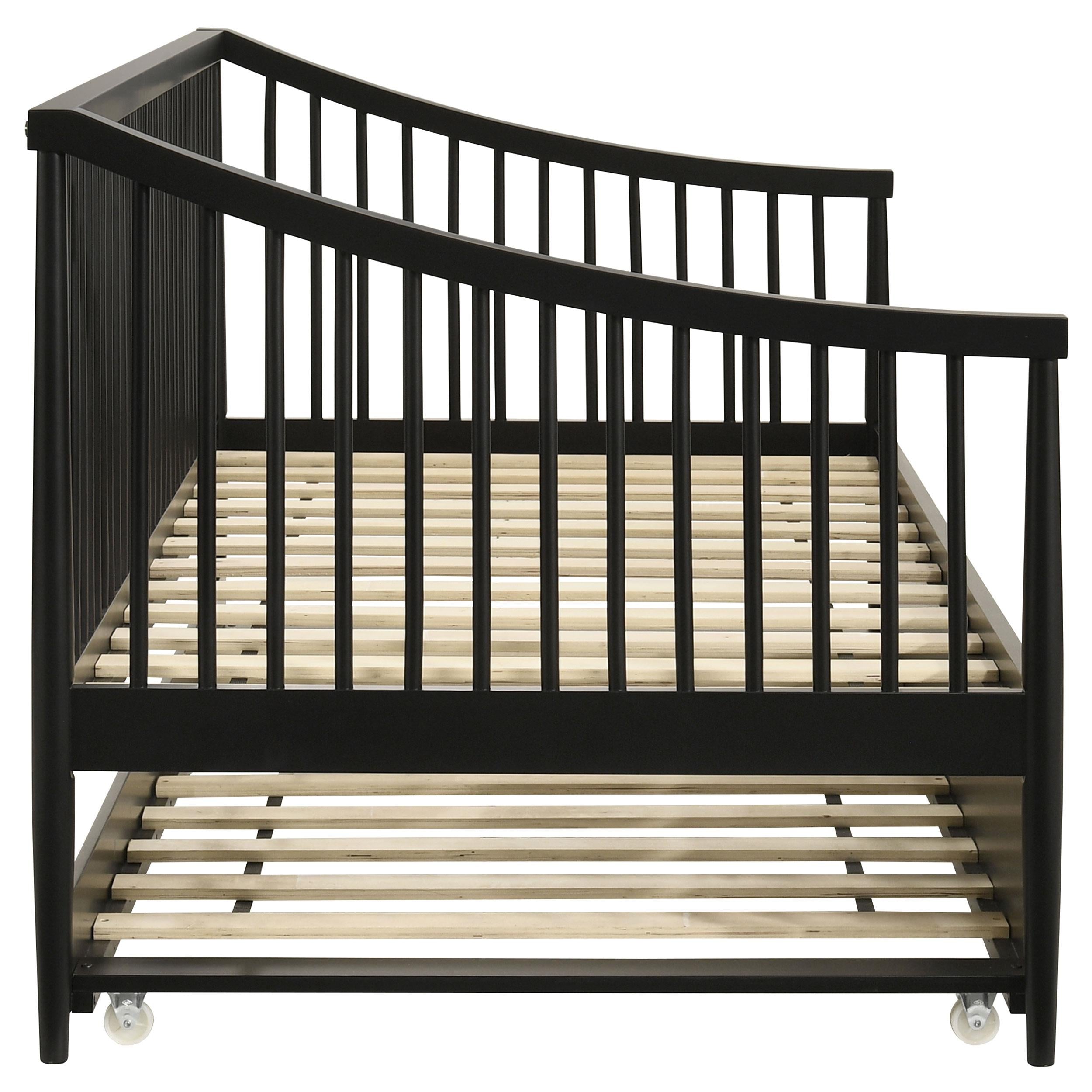  Coaster Furniture Delgado 310027 Windsor Twin Wood Daybed with Trundle - Black IMAGE 8