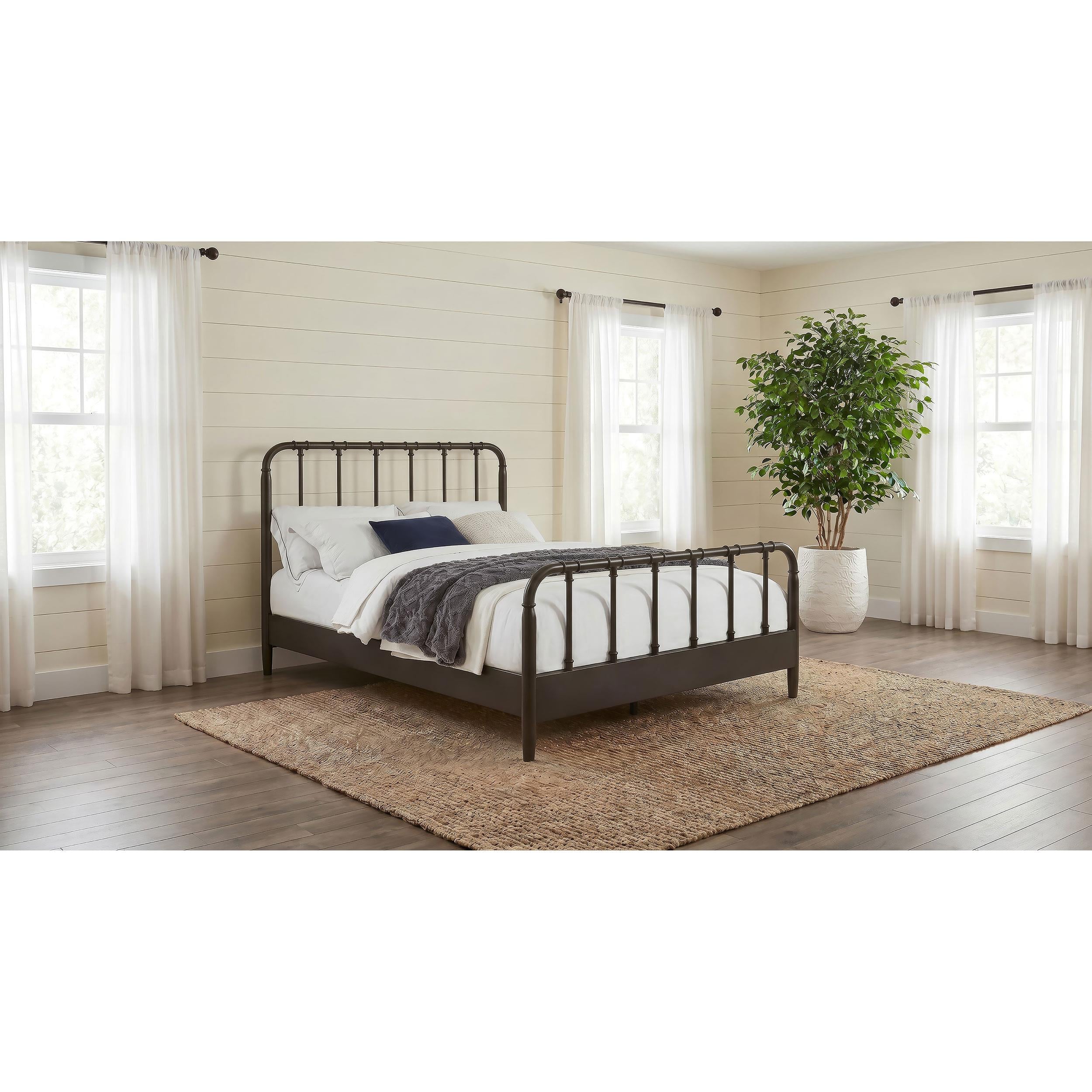  Coaster Furniture Rocco 310035F All Wood Water Pipe Open Frame Full Bed - Dark Bronze IMAGE 2