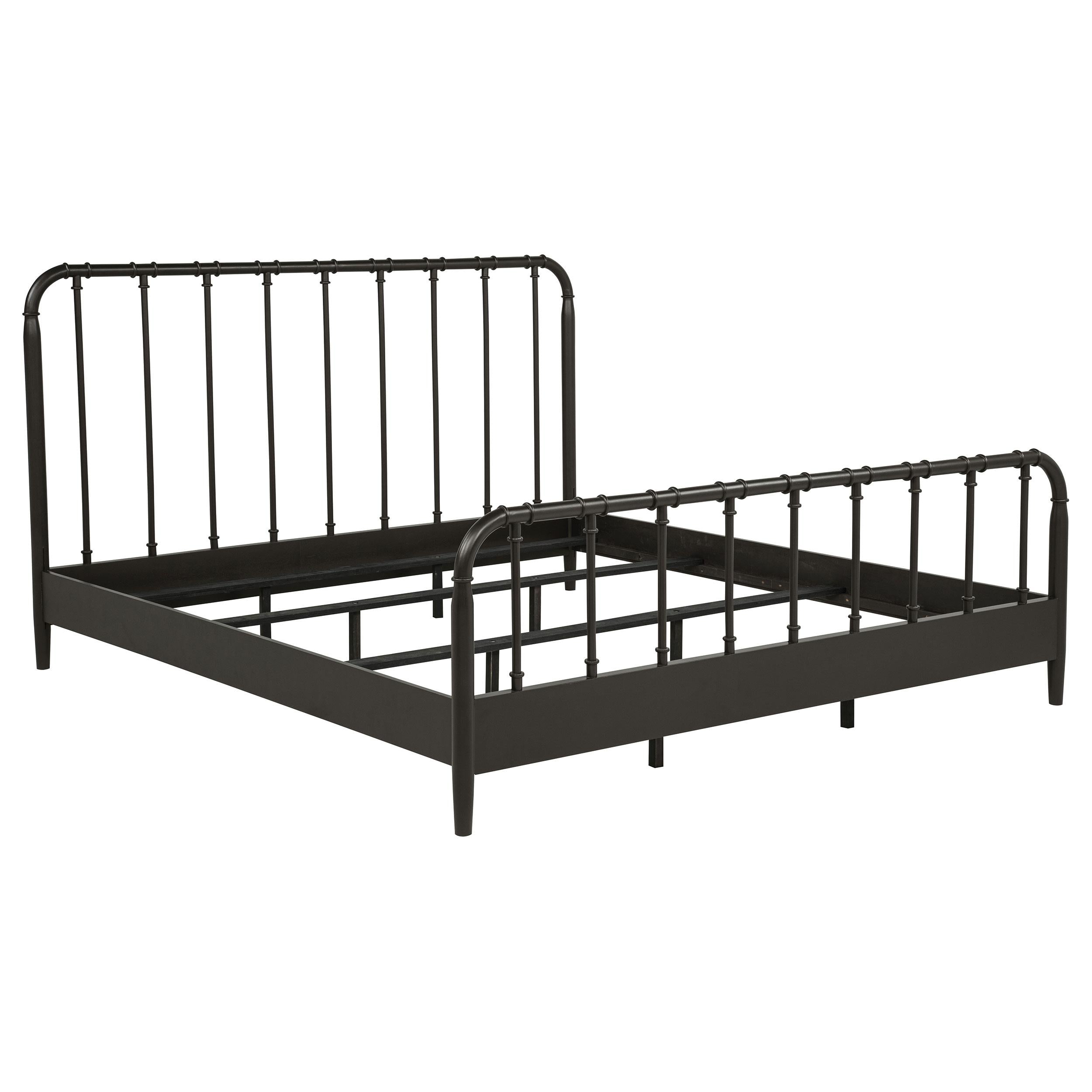  Coaster Furniture Rocco 310035KE All Wood Water Pipe Open Frame Eastern King Bed - Dark Bronze IMAGE 4