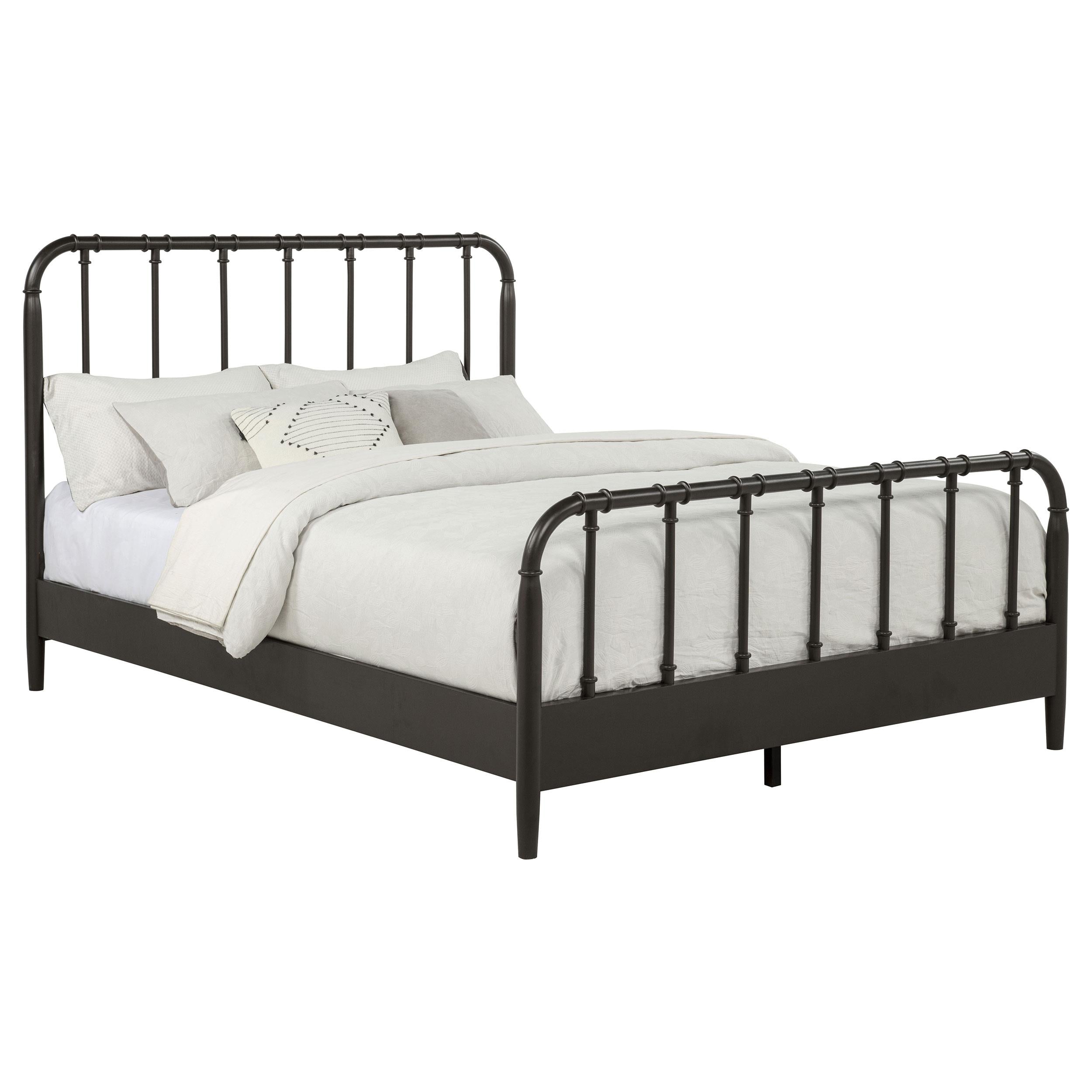  Coaster Furniture Rocco 310035Q All Wood Water Pipe Open Frame Queen Bed - Dark Bronze IMAGE 1