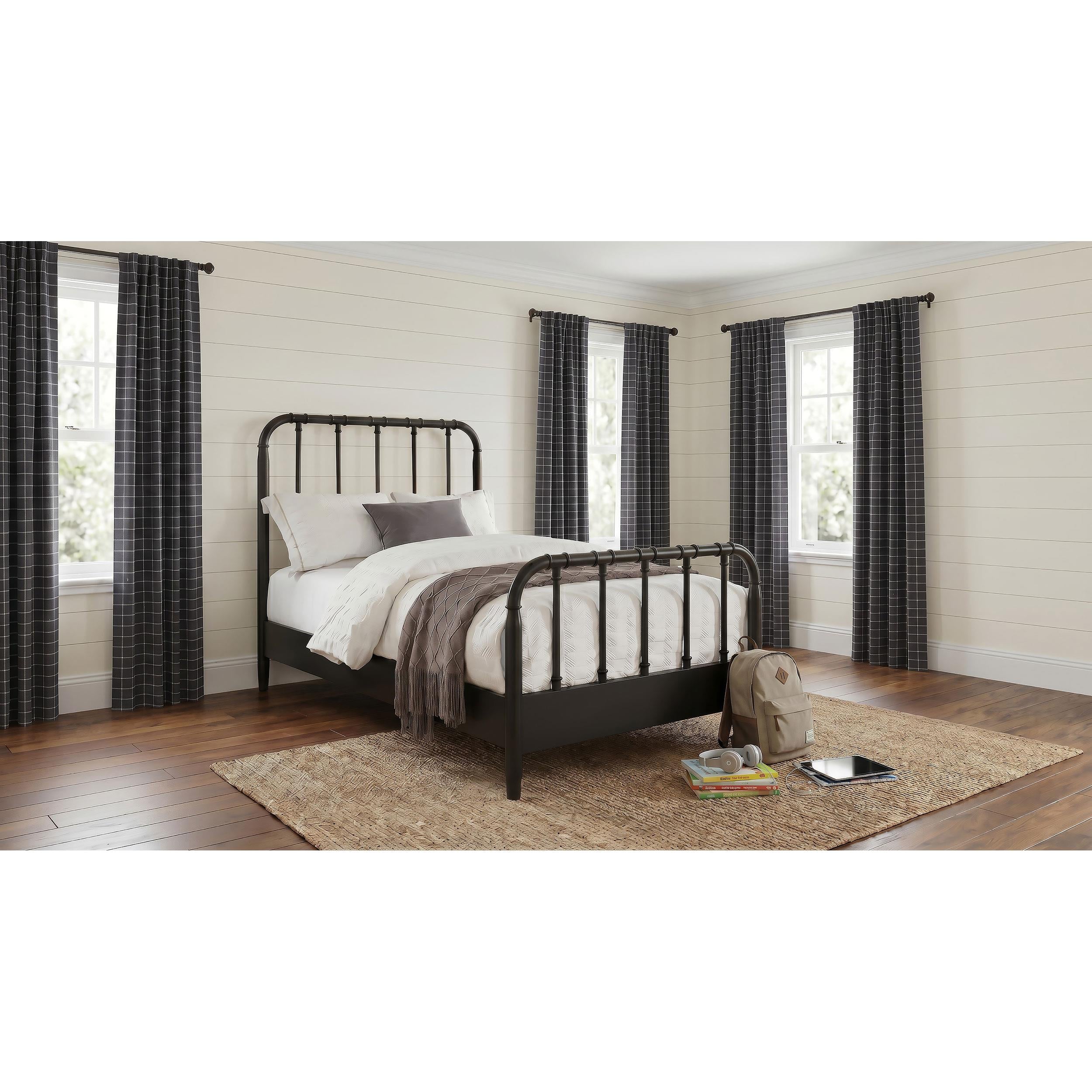  Coaster Furniture Rocco 310035T All Wood Water Pipe Open Frame Twin Bed - Dark Bronze IMAGE 4