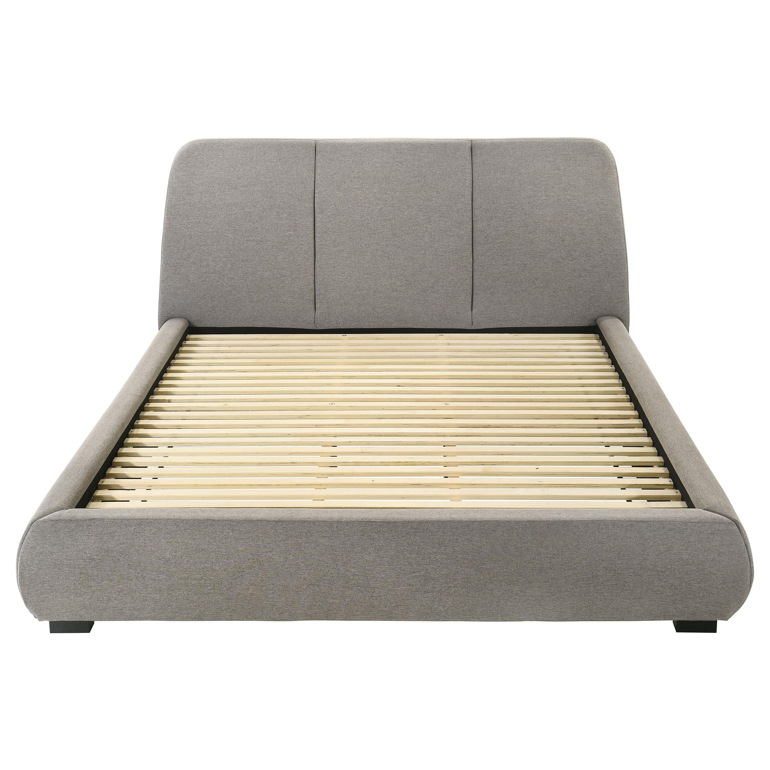  Coaster Furniture Mokena 310090KE 46-inch Upholstered Eastern King Platform Bed - Taupe IMAGE 6