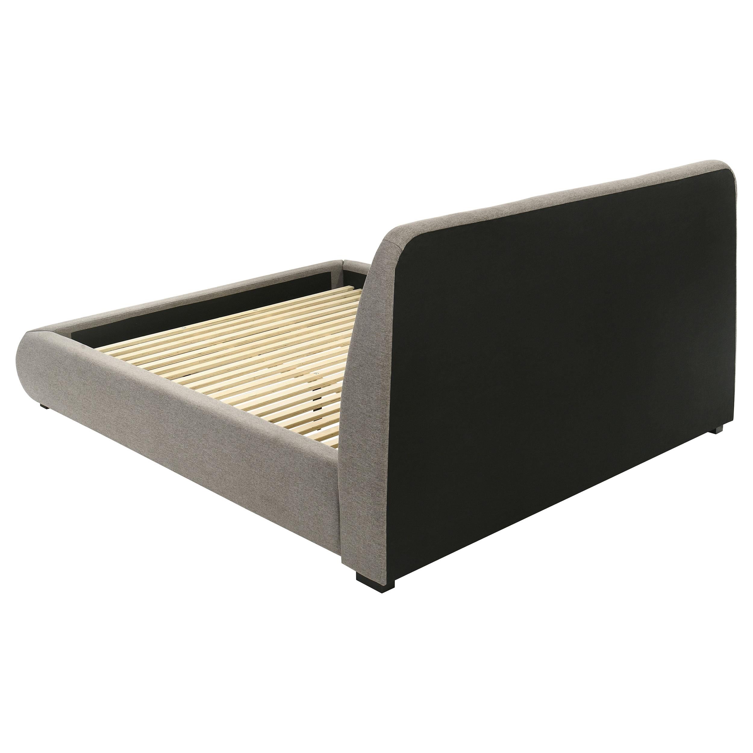  Coaster Furniture Mokena 310090KW 46-inch Upholstered California King Platform Bed - Taupe IMAGE 2