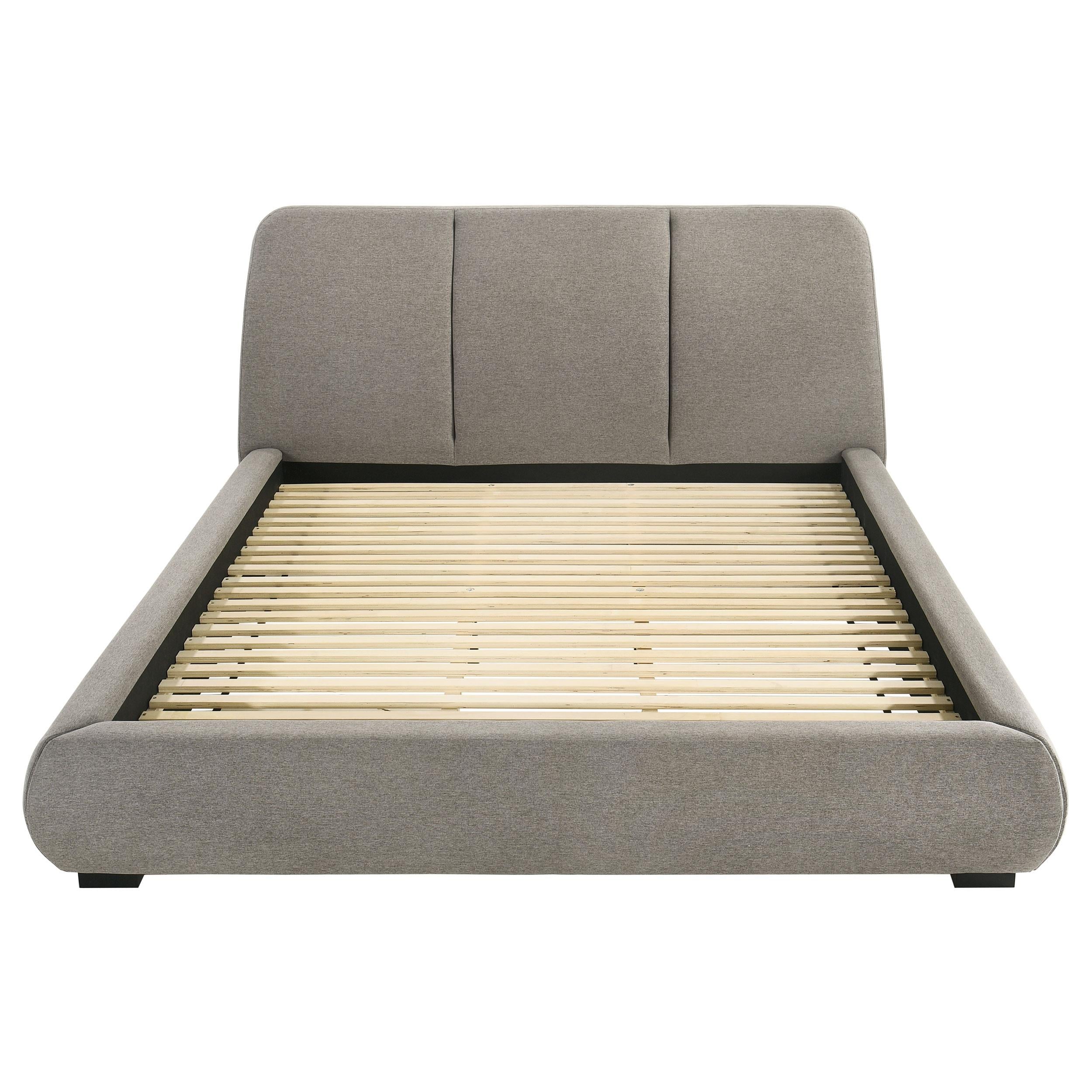  Coaster Furniture Mokena 310090KW 46-inch Upholstered California King Platform Bed - Taupe IMAGE 5