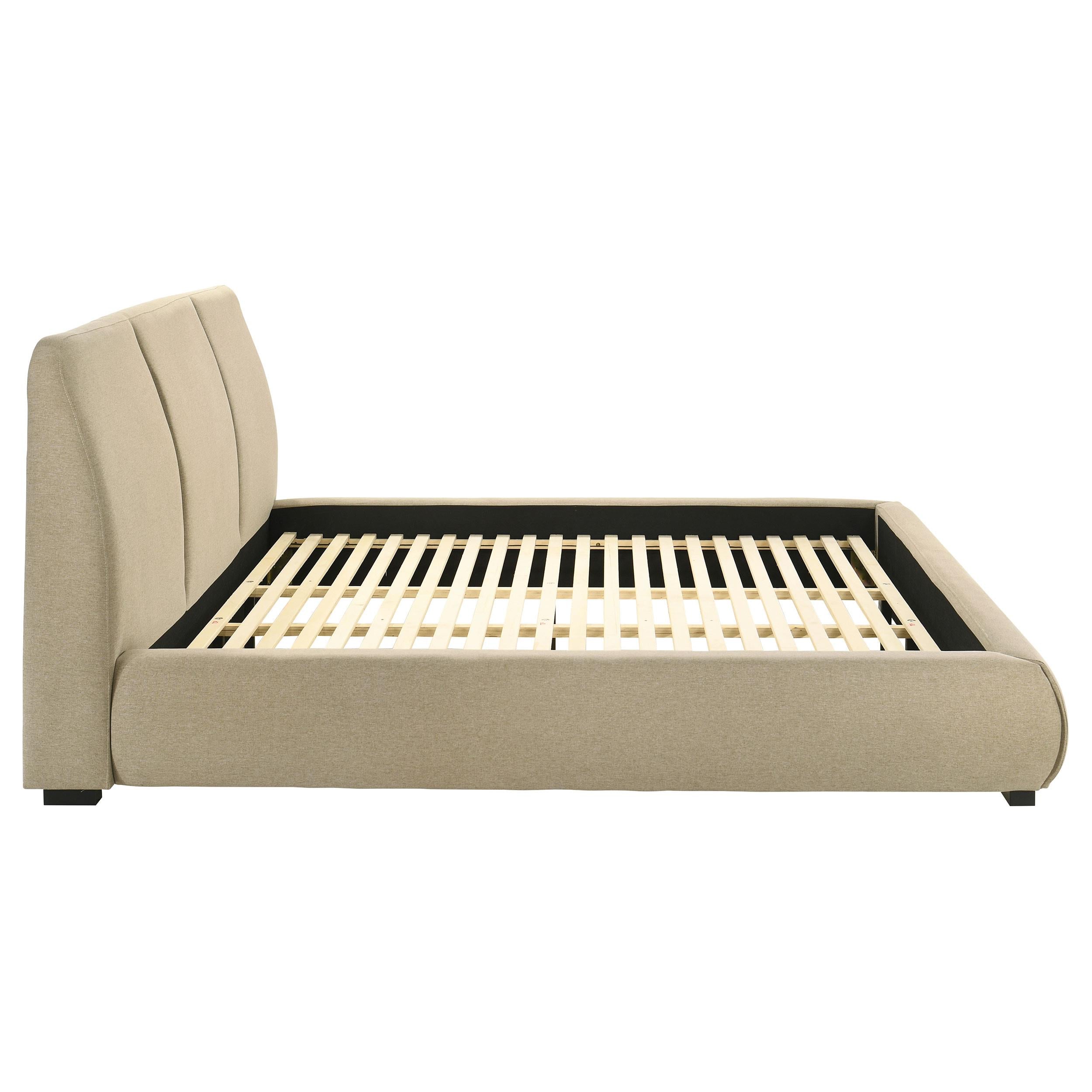  Coaster Furniture Mokena 310091KE 46-inch Upholstered Eastern King Platform Bed - Brown IMAGE 5