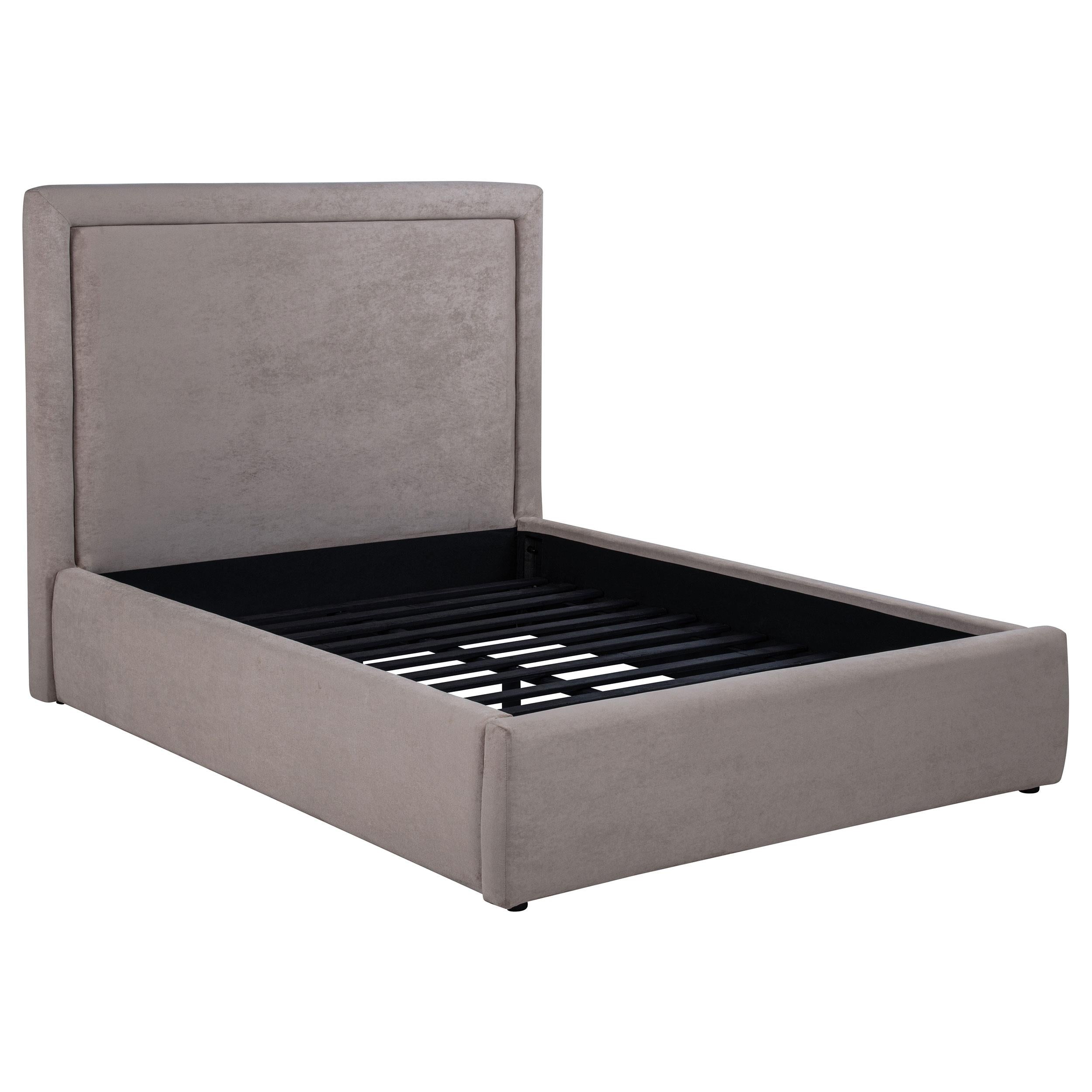  Coaster Furniture Lawson 315835MF 54-inch Upholstered Full Panel Platform Bed - Mushroom IMAGE 1