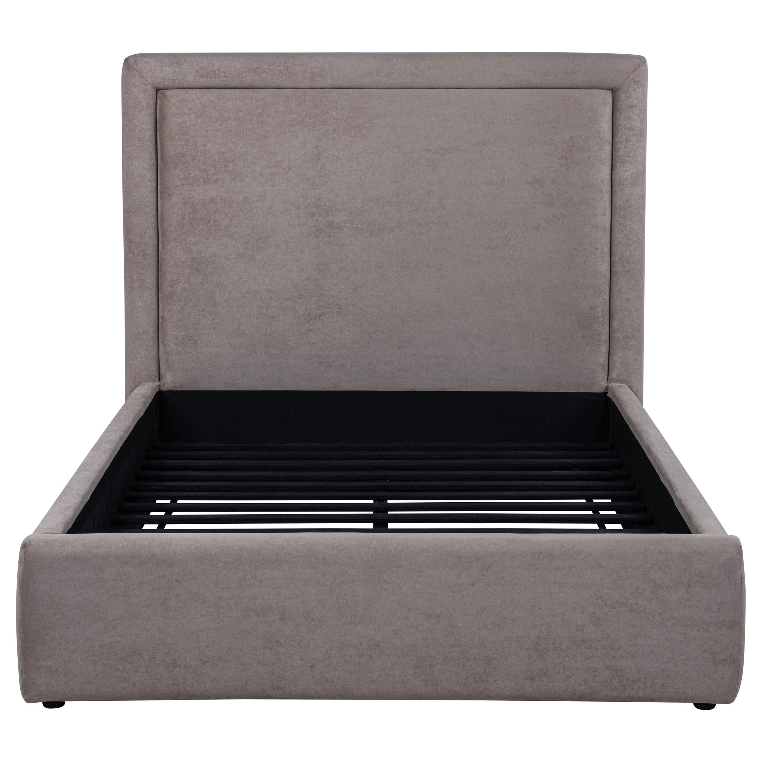  Coaster Furniture Lawson 315835MF 54-inch Upholstered Full Panel Platform Bed - Mushroom IMAGE 4