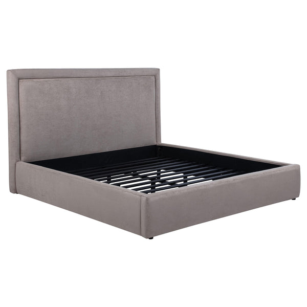 Coaster Furniture Lawson 315835MKE 54-inch Upholstered Eastern King Platform Bed - Mushroom