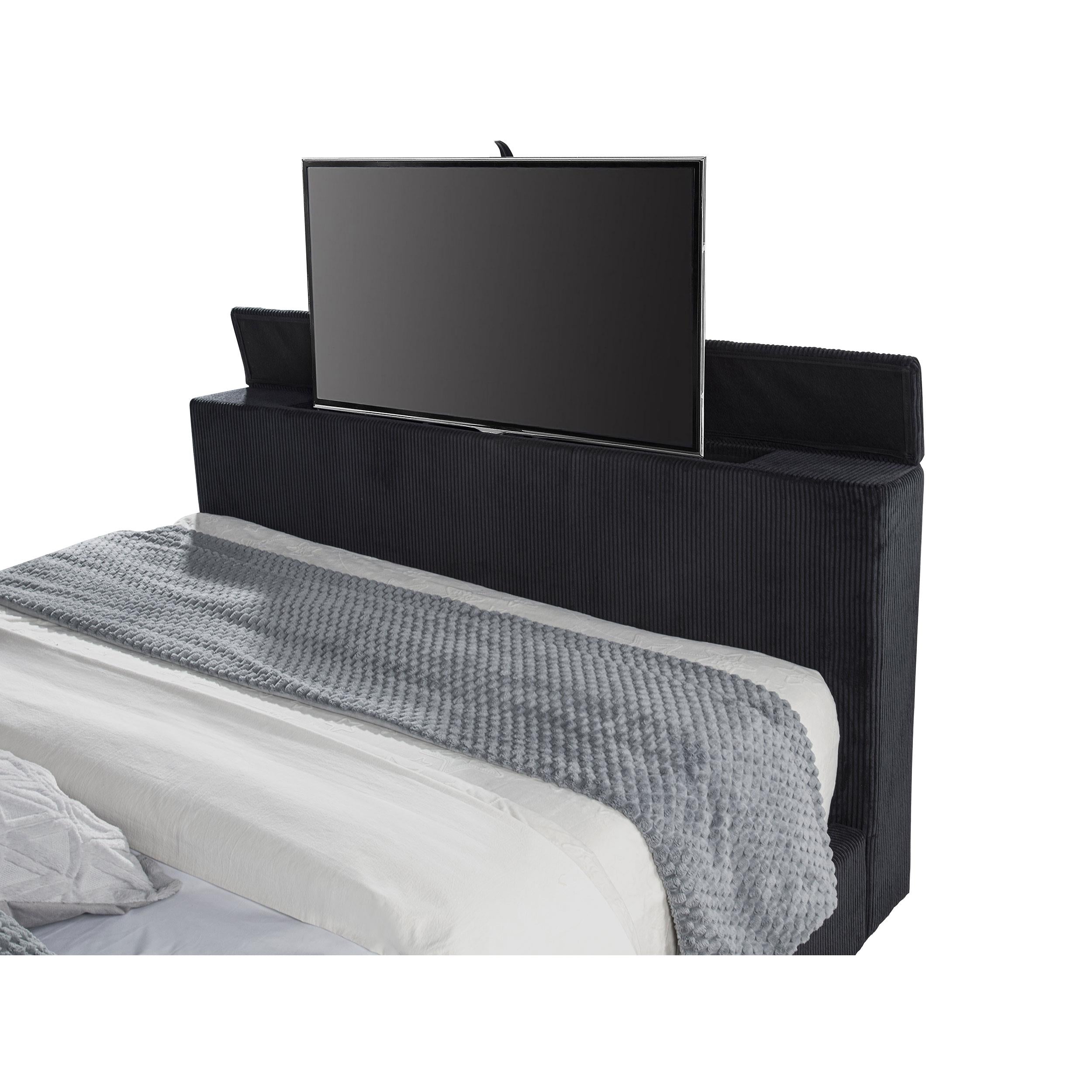  Coaster Furniture Tisdall 315868BLKKW California King Flame Visualizer TV Bed - Black IMAGE 11