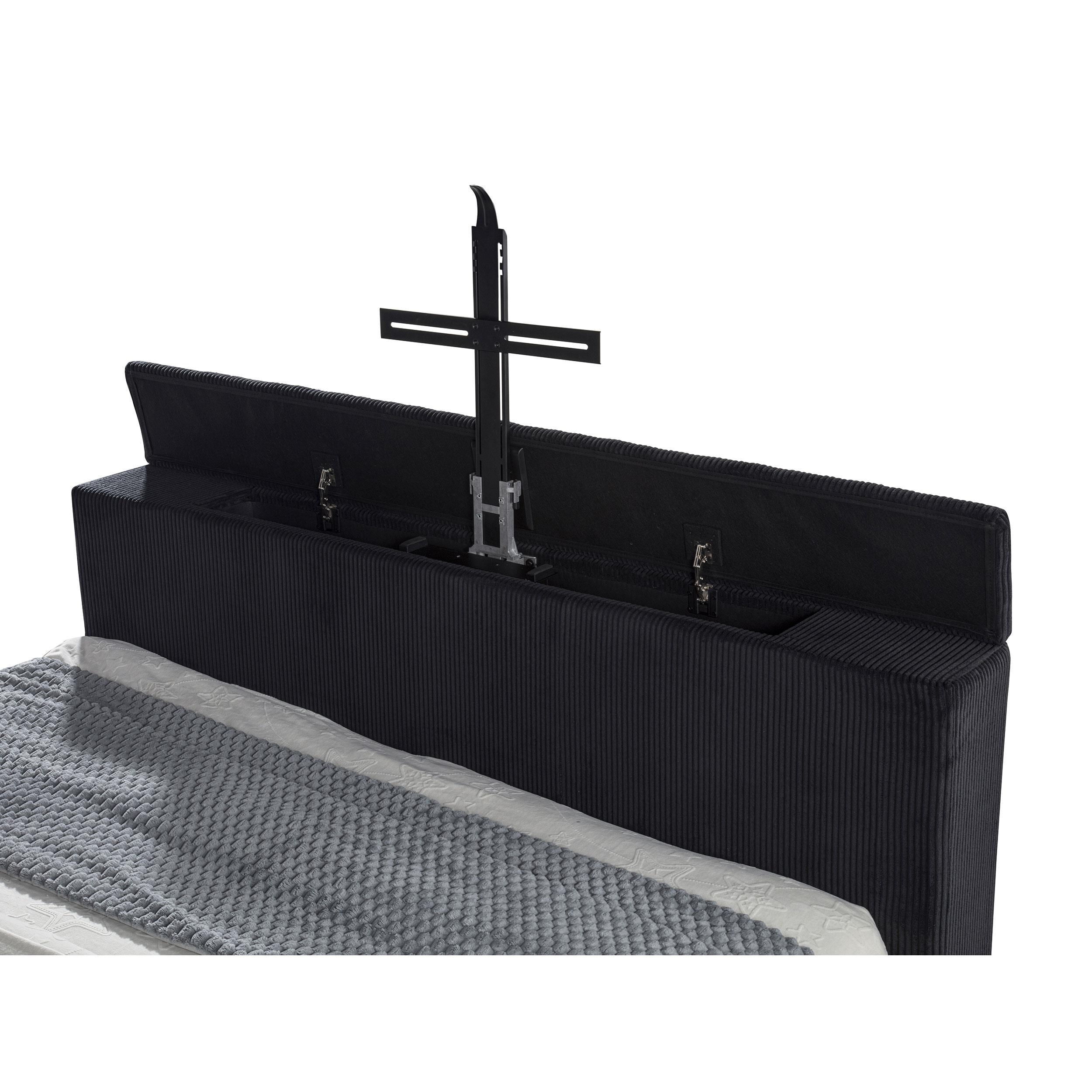  Coaster Furniture Tisdall 315868BLKKW California King Flame Visualizer TV Bed - Black IMAGE 3