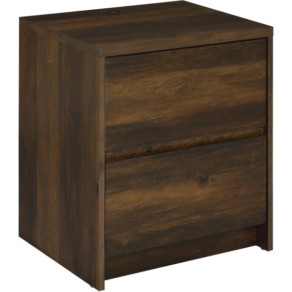 Coaster Furniture Westpark 315882 2-drawer Nightstand LED Lights and USB - Dark Pine