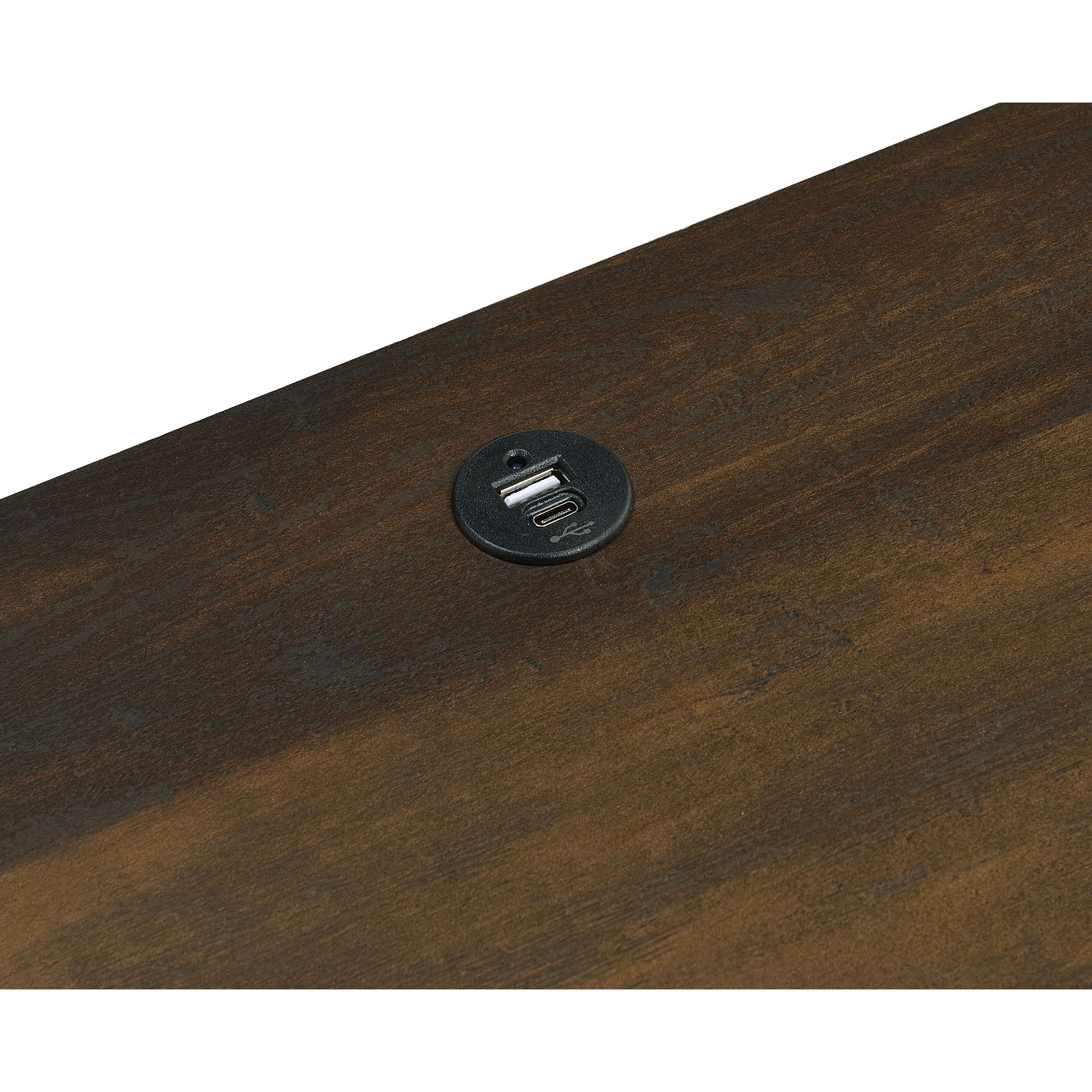  Coaster Furniture Westpark 315882 2-drawer Nightstand LED Lights and USB - Dark Pine IMAGE 11
