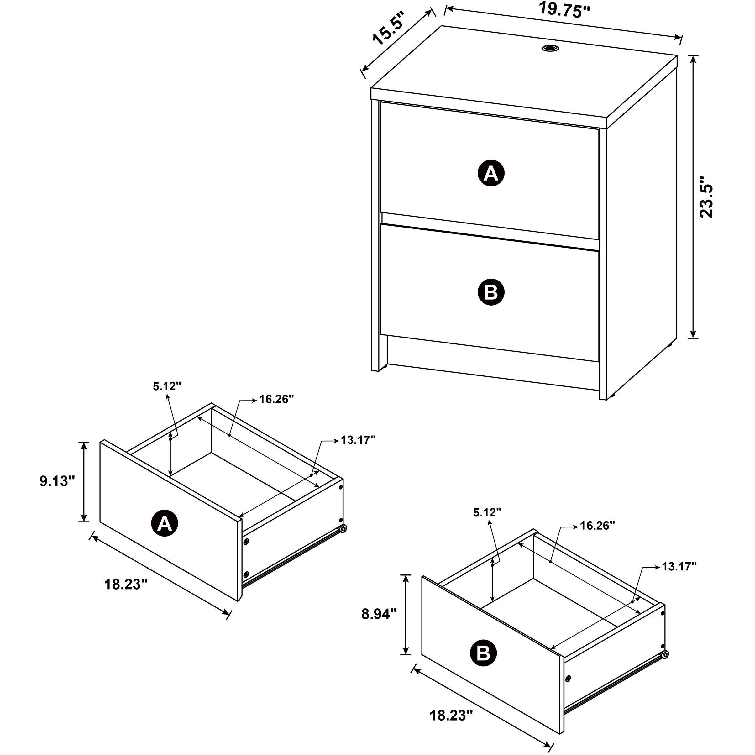 Coaster Furniture Westpark 315882 2-drawer Nightstand LED Lights and USB - Dark Pine IMAGE 14