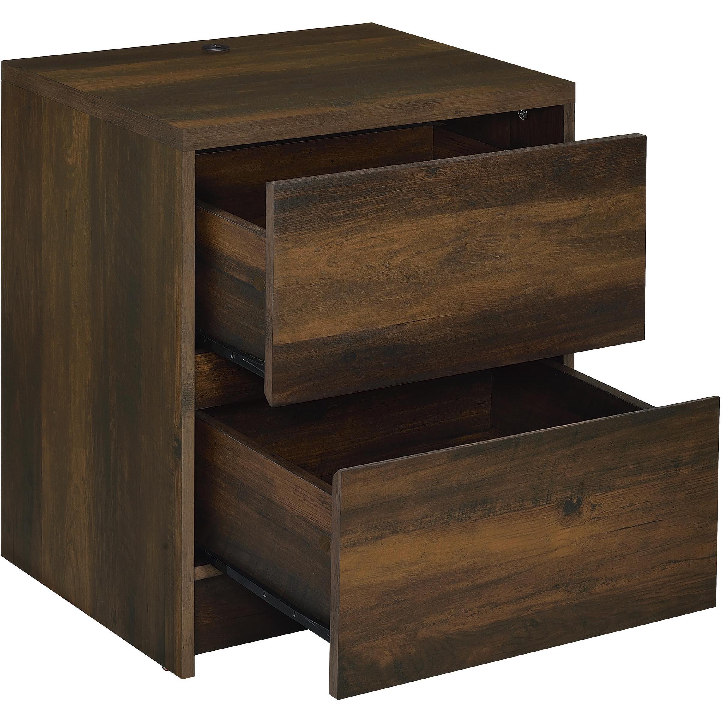  Coaster Furniture Westpark 315882 2-drawer Nightstand LED Lights and USB - Dark Pine IMAGE 4
