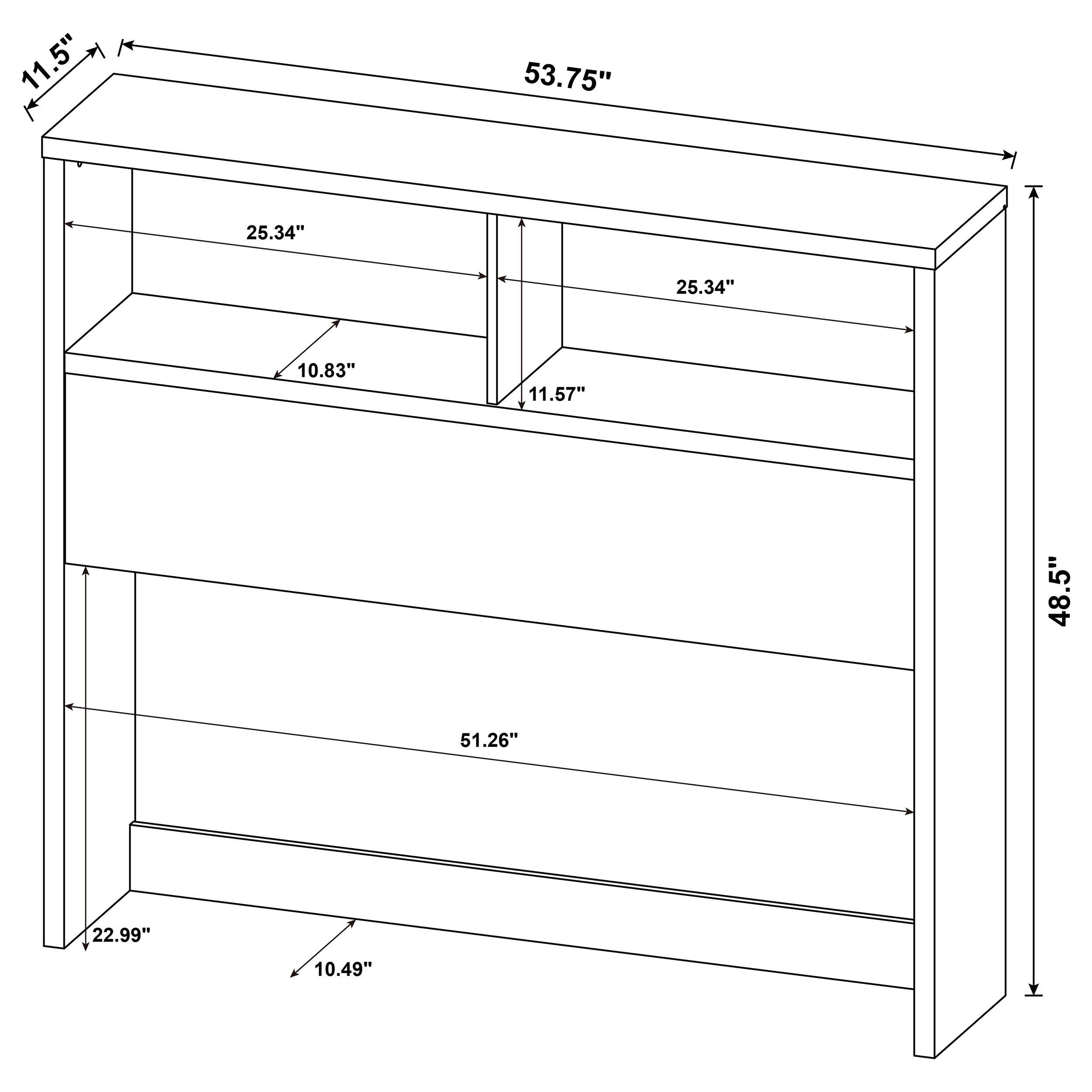  Coaster Furniture Westpark 315901F 49-inch Full Bookcase Headboard - Mango IMAGE 4