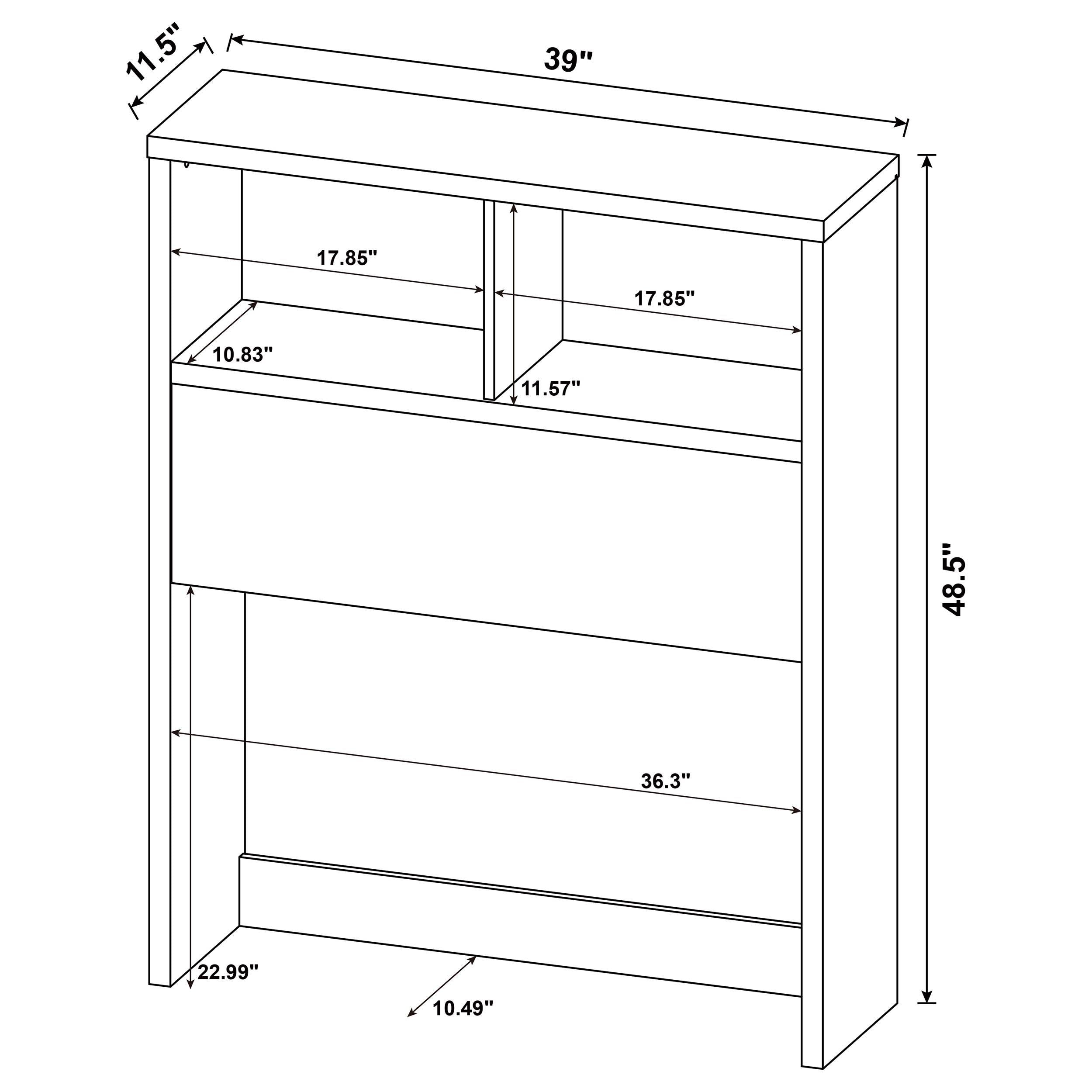  Coaster Furniture Westpark 315901T 49-inch Twin Bookcase Headboard - Mango IMAGE 7