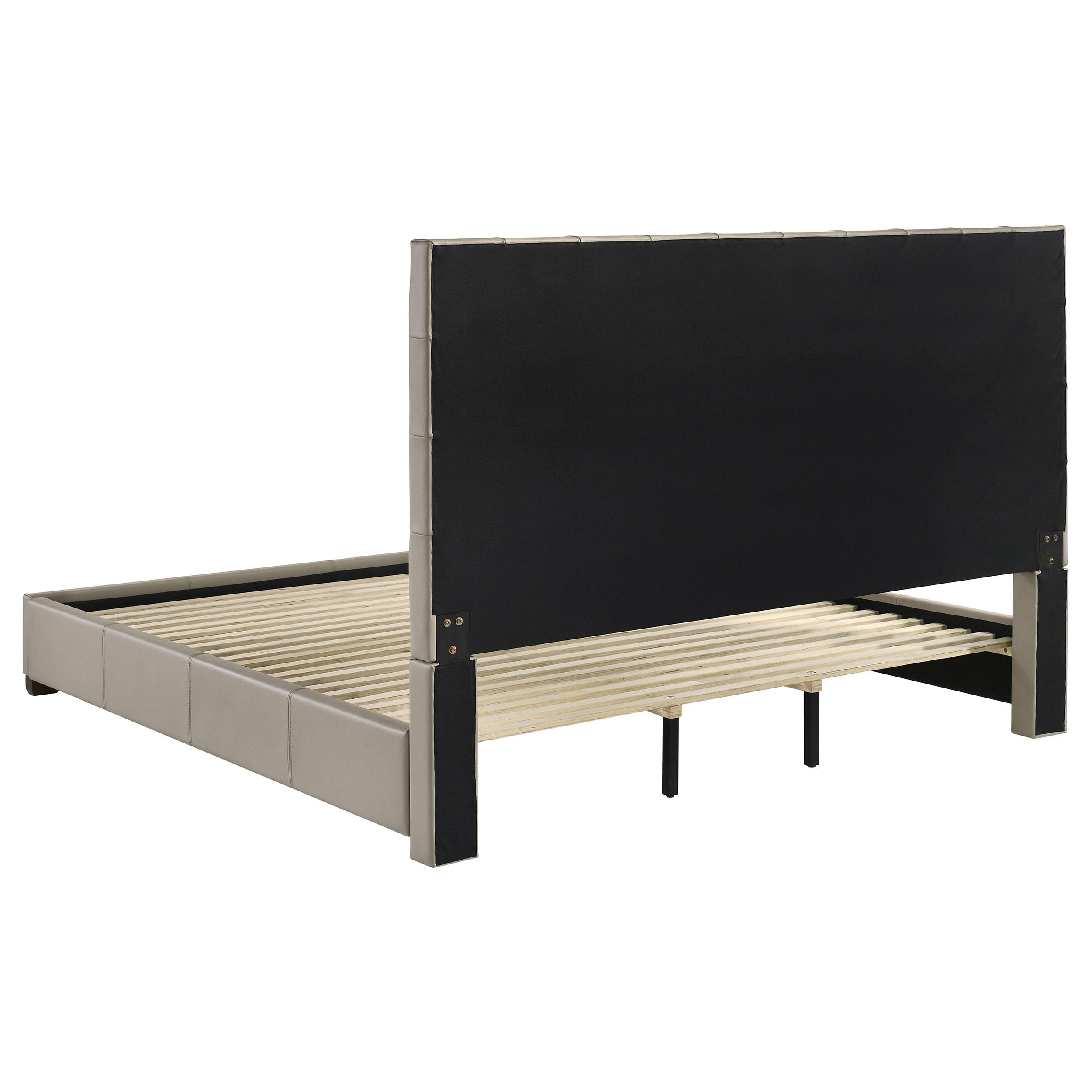  Coaster Furniture Medley 315911TANKE Genuine Leather Eastern King Platform Bed - Tan IMAGE 5