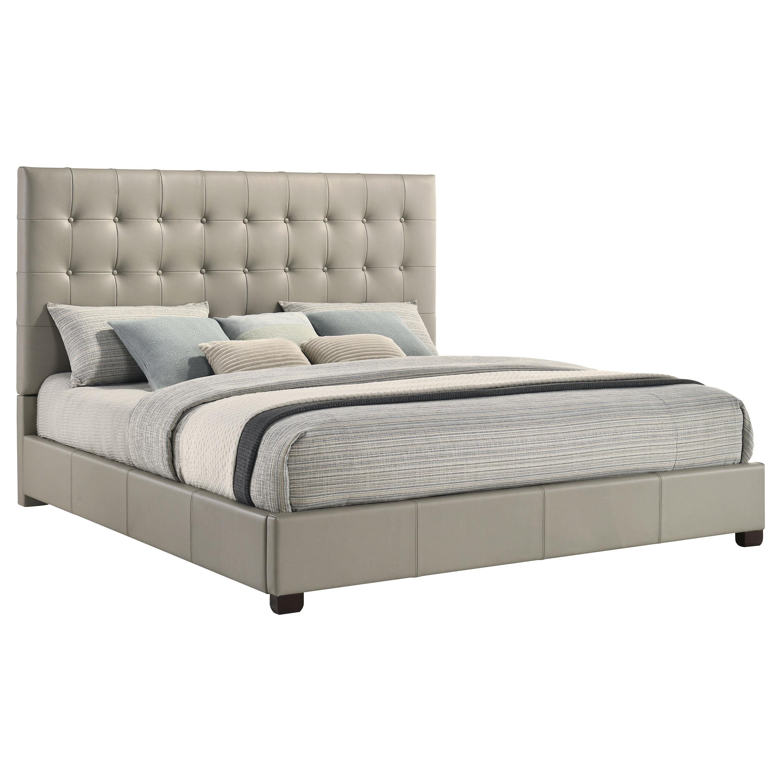  Coaster Furniture Medley 315911TANKE Genuine Leather Eastern King Platform Bed - Tan IMAGE 8