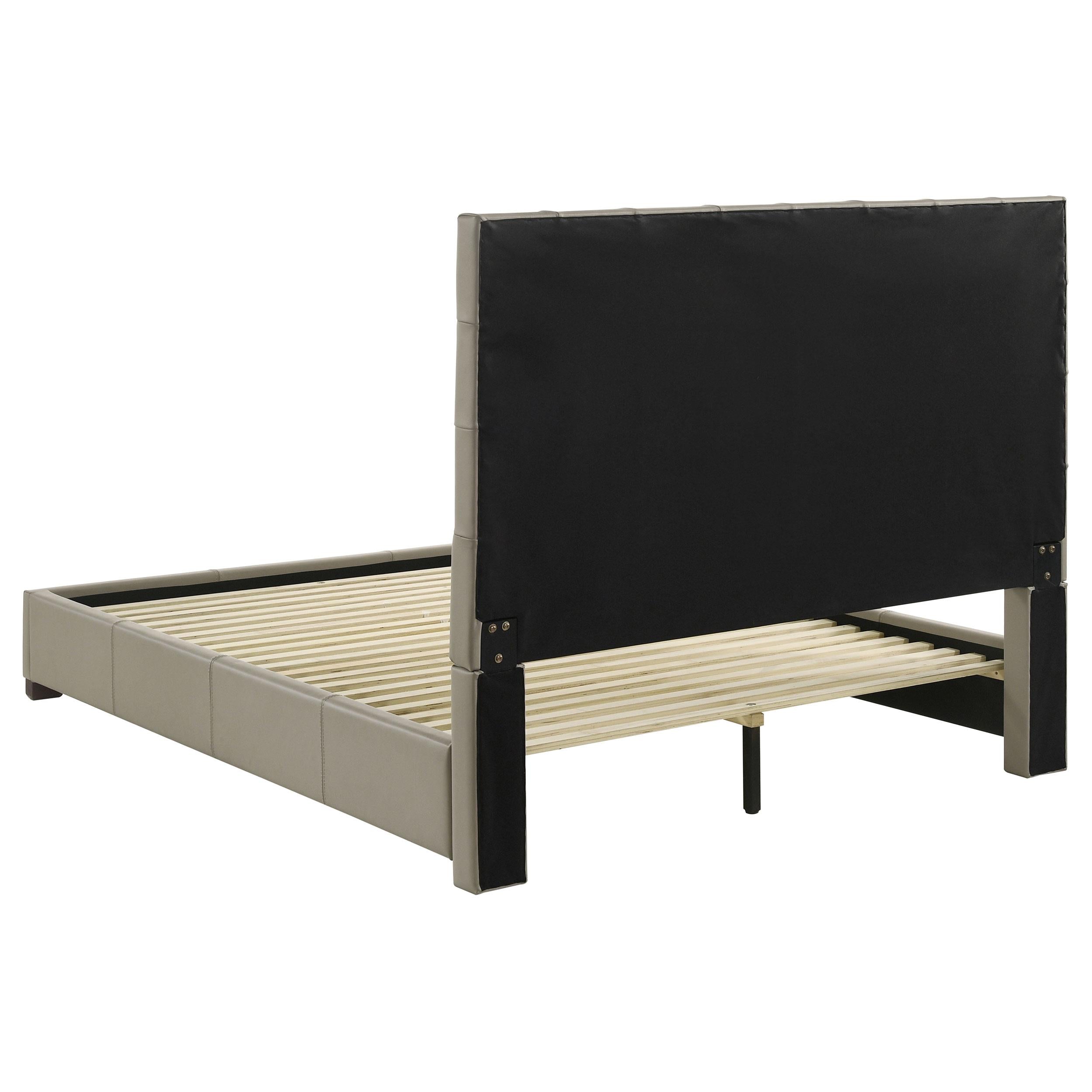  Coaster Furniture Medley 315911TANQ Genuine Leather Queen Panel Platform Bed - Tan IMAGE 5