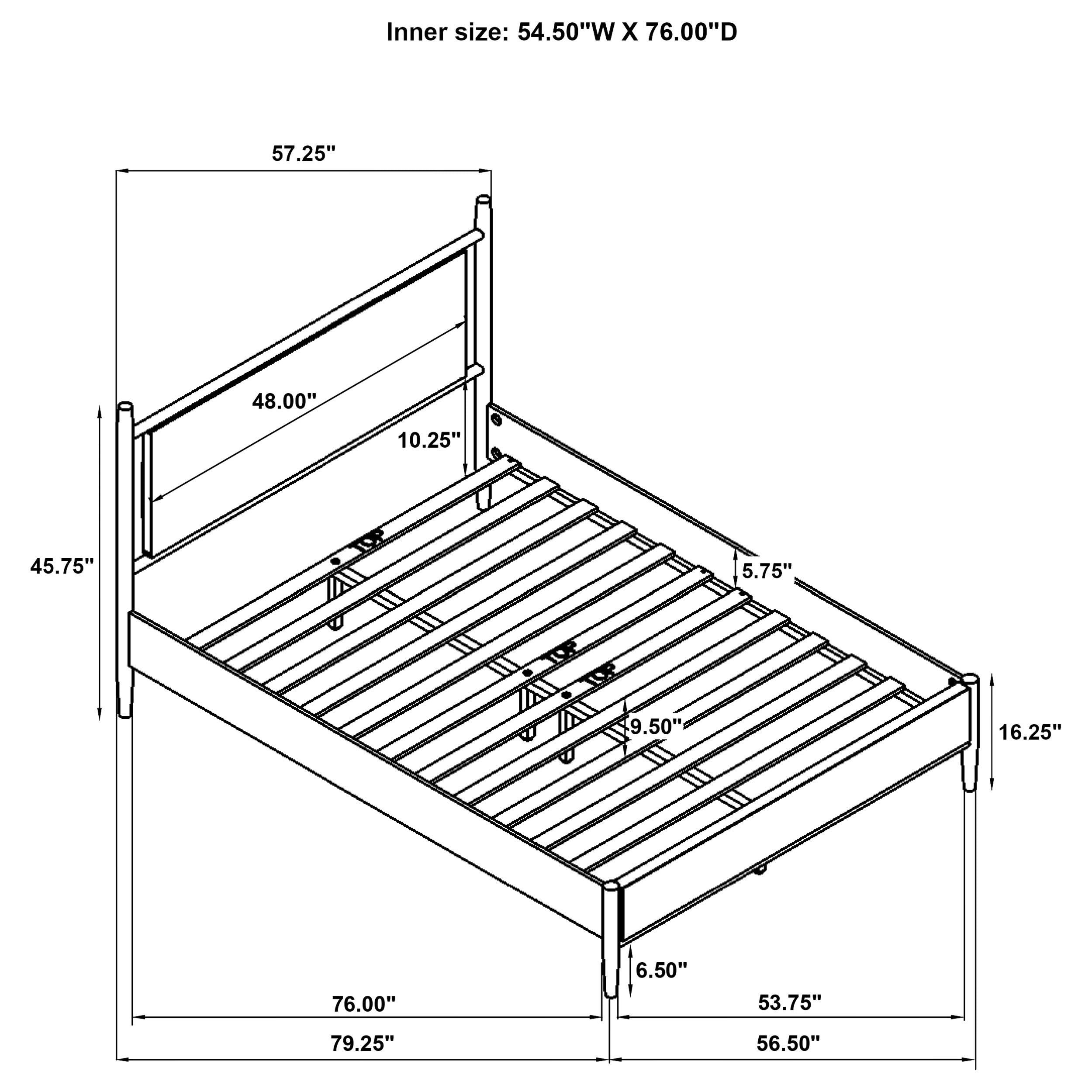  Coaster Furniture Mason 315914F 46-inch Full Panel Platform Bed - Grey/Light Brown IMAGE 9