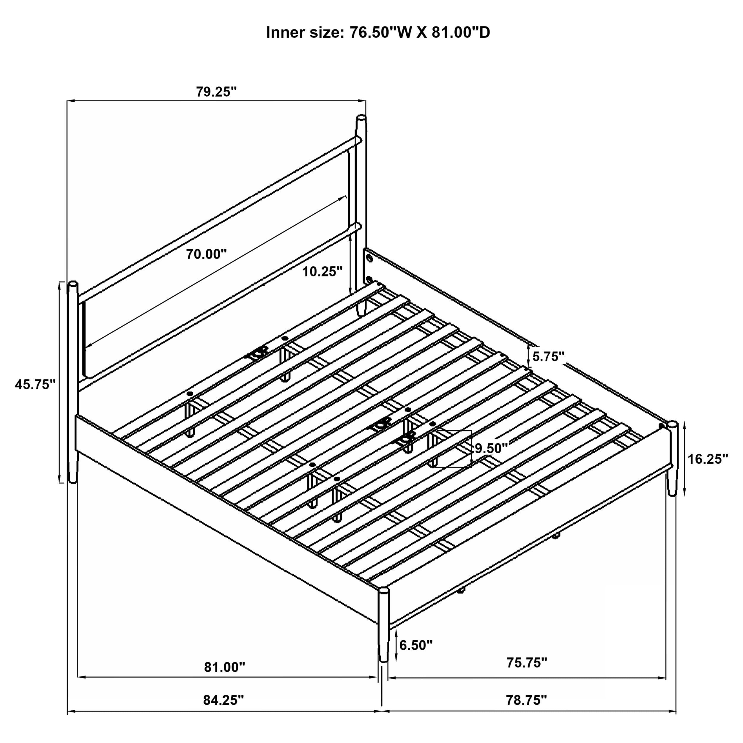  Coaster Furniture Mason 315914KE 46-inch Eastern King Panel Platform Bed - Light Brown IMAGE 9