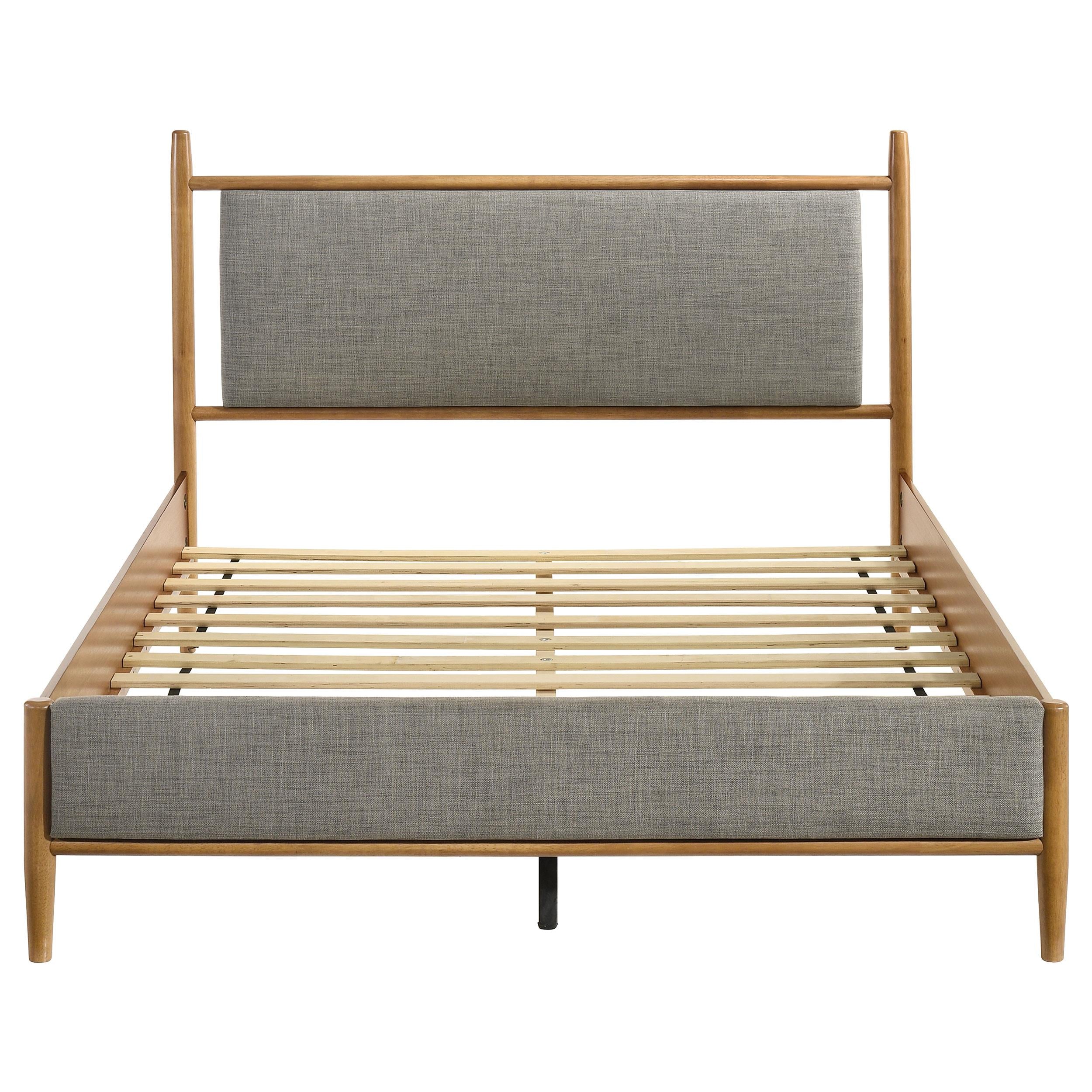  Coaster Furniture Mason 315914Q 46-inch Queen Panel Platform Bed - Grey/Light Brown IMAGE 2