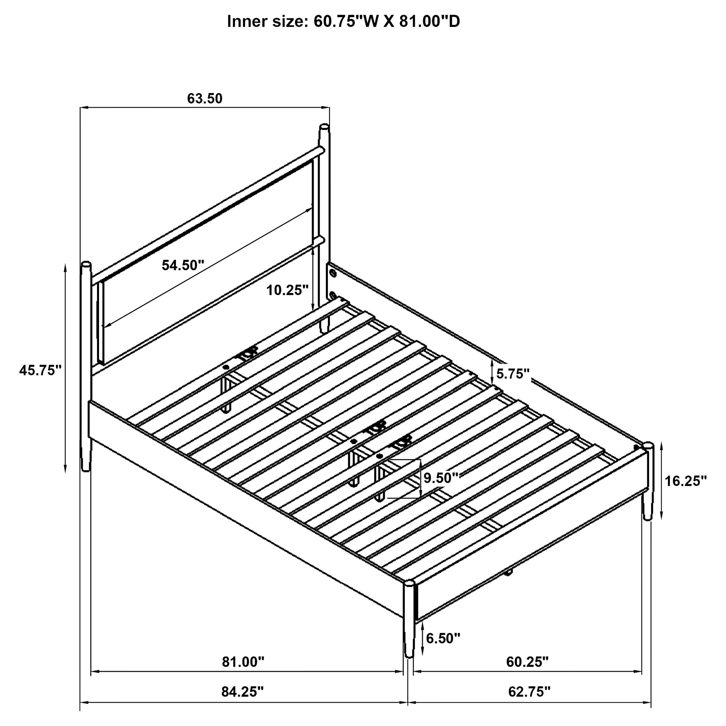  Coaster Furniture Mason 315914Q 46-inch Queen Panel Platform Bed - Grey/Light Brown IMAGE 7