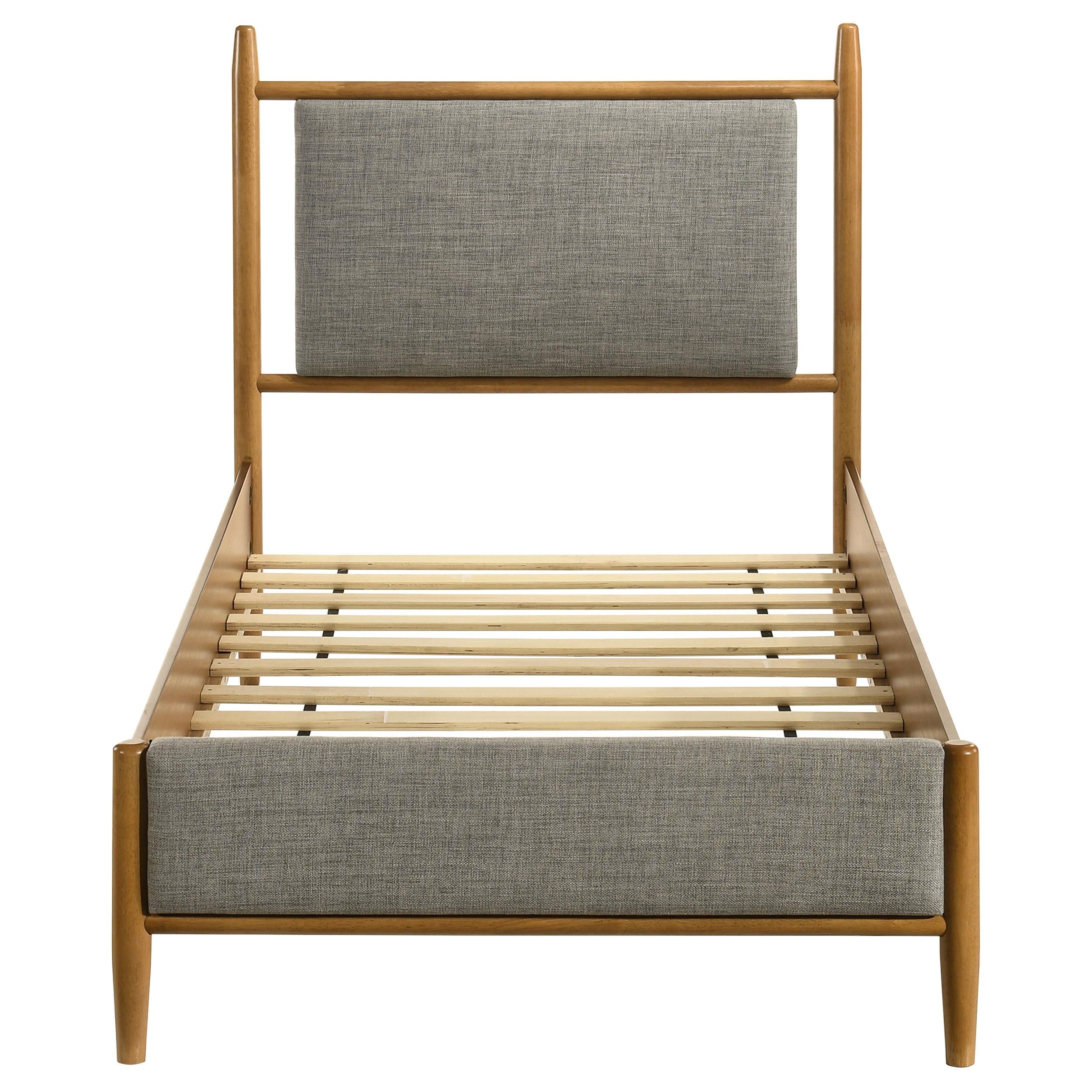  Coaster Furniture Mason 315914T 46-inch Twin Panel Platform Bed - Grey/Light Brown IMAGE 1