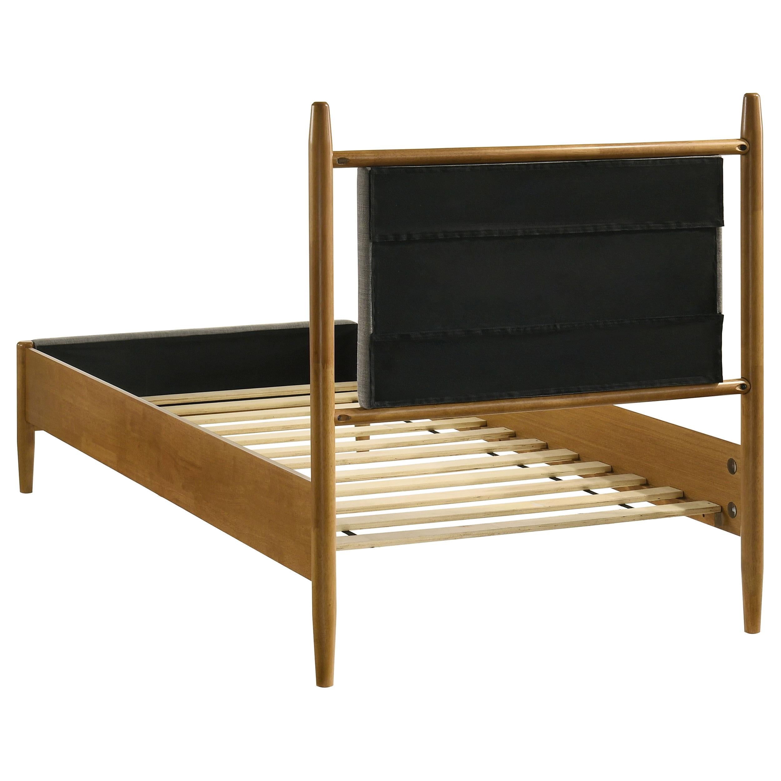  Coaster Furniture Mason 315914T 46-inch Twin Panel Platform Bed - Grey/Light Brown IMAGE 2