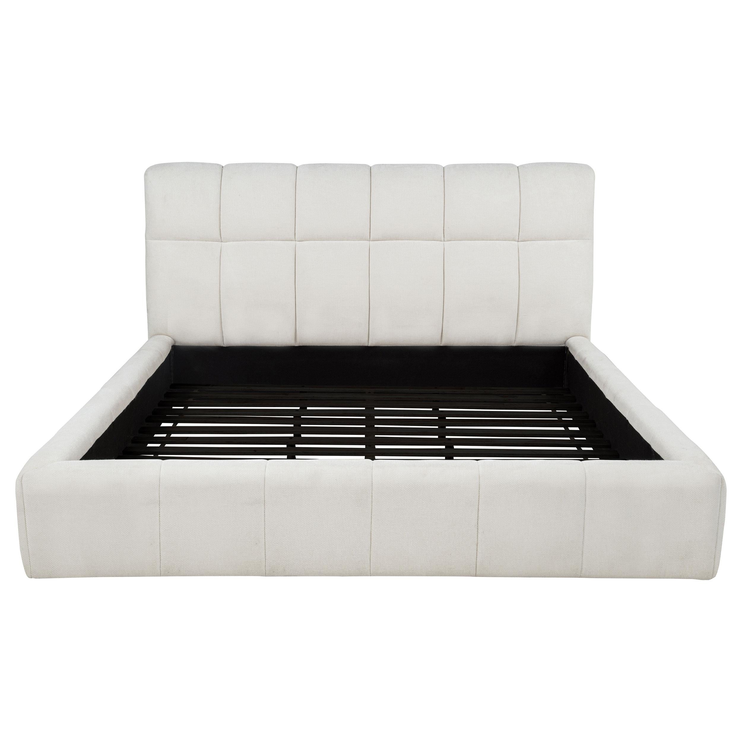  Coaster Furniture Nollet 315917CRMKE 48-inch Upholstered Eastern King Platform Bed - Cream IMAGE 4
