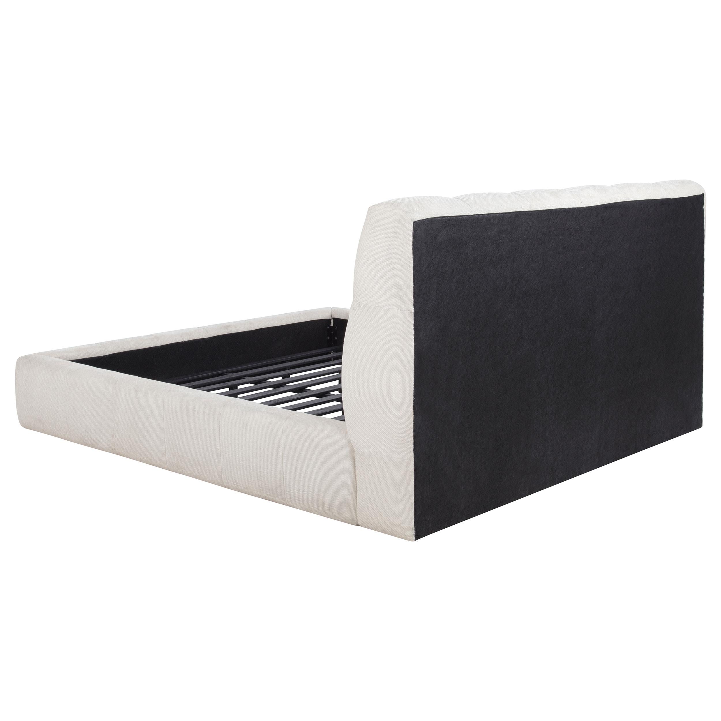  Coaster Furniture Nollet 315917CRMKW 48-inch Upholstered California King Platform Bed - Cream IMAGE 5