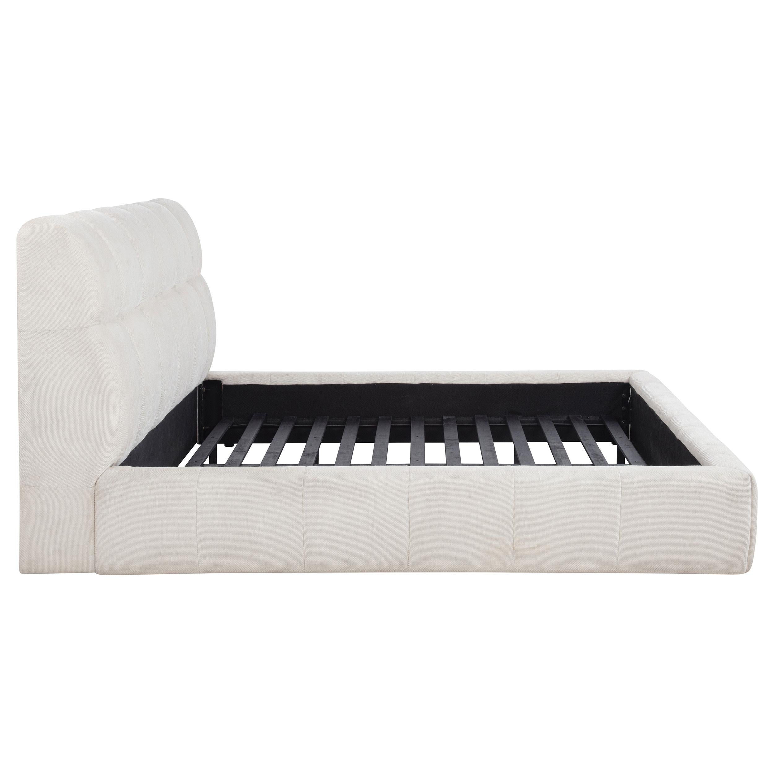  Coaster Furniture Nollet 315917CRMKW 48-inch Upholstered California King Platform Bed - Cream IMAGE 8