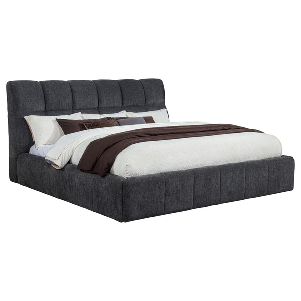 Coaster Furniture Nollet 315917GRYKE 48-inch Upholstered Eastern King Platform Bed - Grey