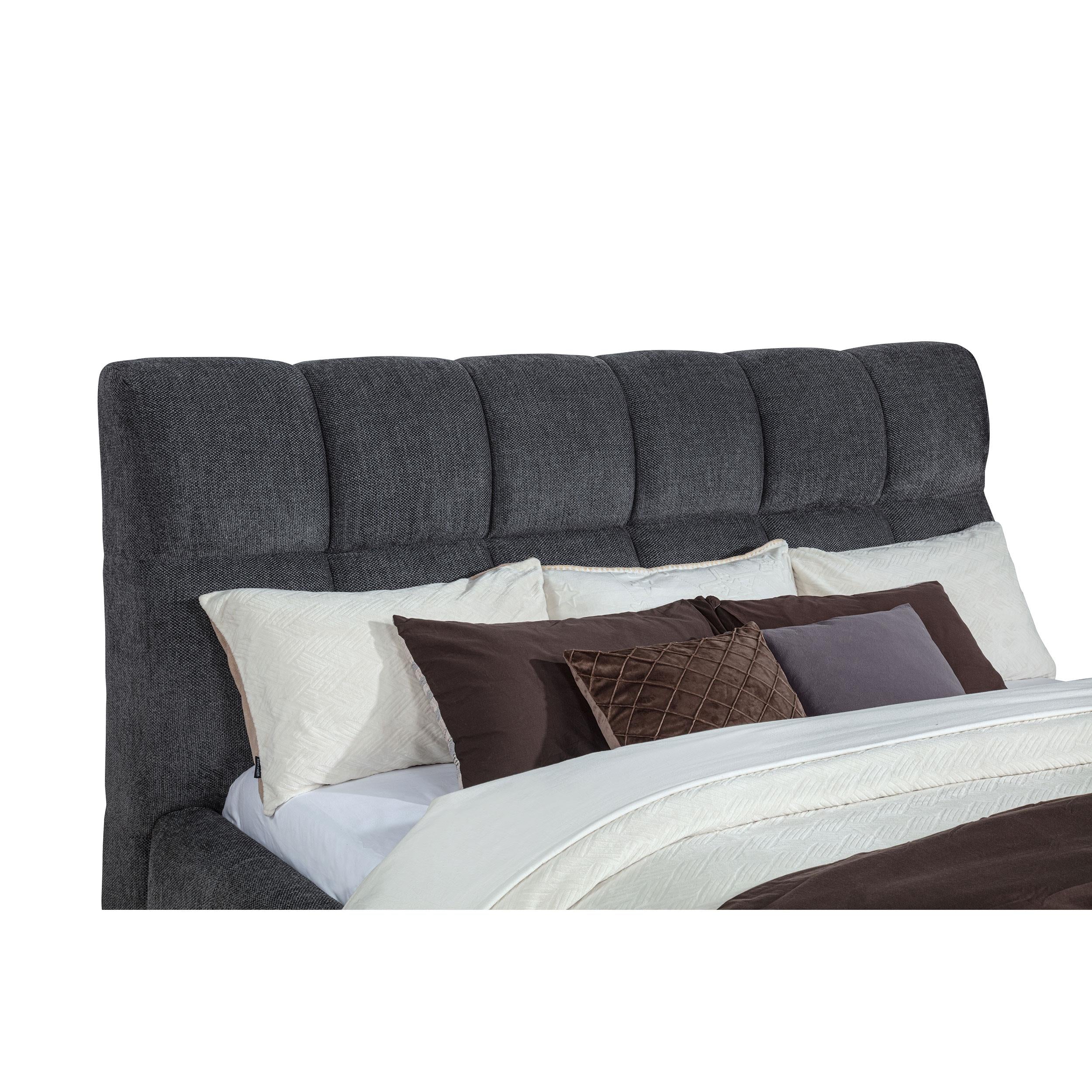  Coaster Furniture Nollet 315917GRYKE 48-inch Upholstered Eastern King Platform Bed - Grey IMAGE 3