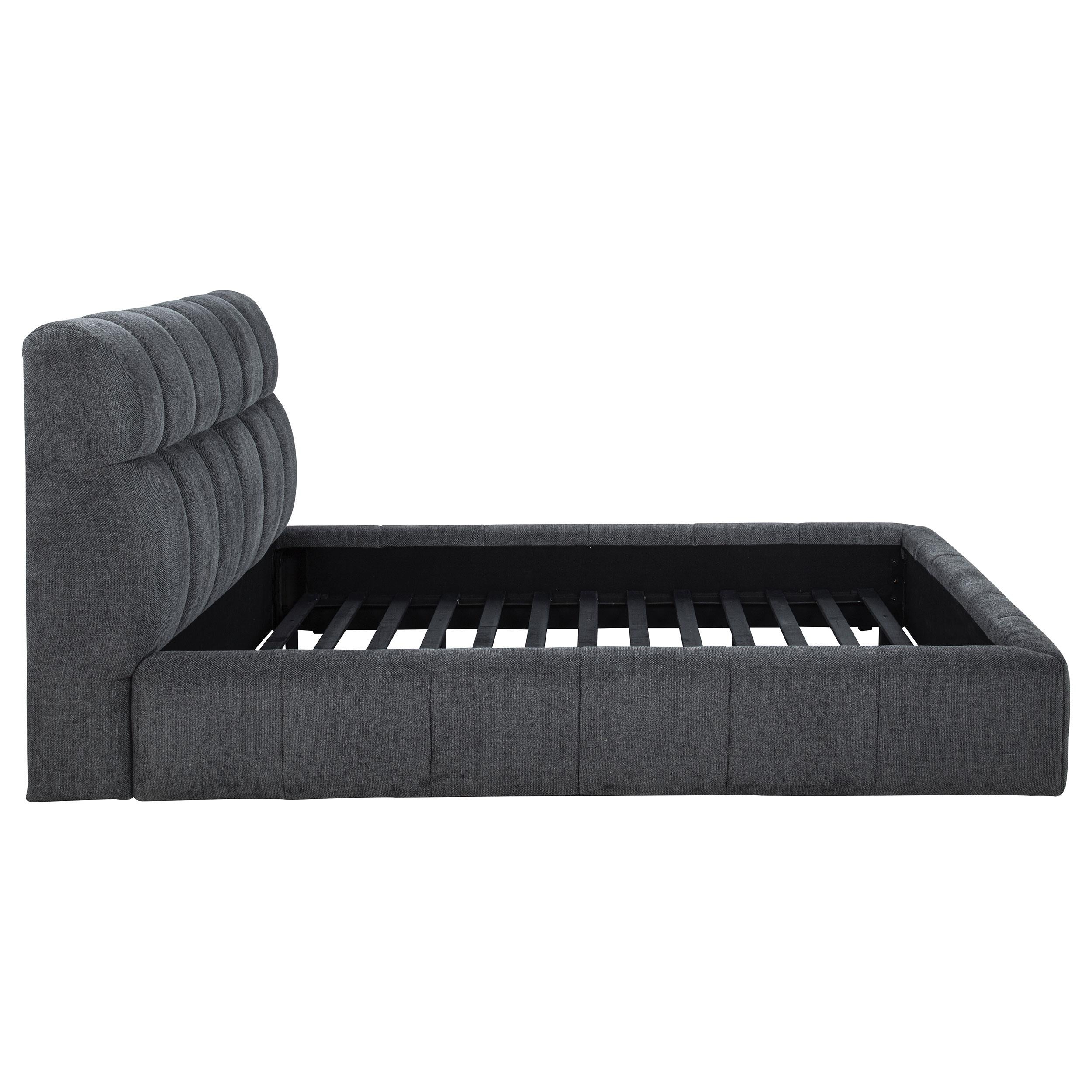  Coaster Furniture Nollet 315917GRYKE 48-inch Upholstered Eastern King Platform Bed - Grey IMAGE 7