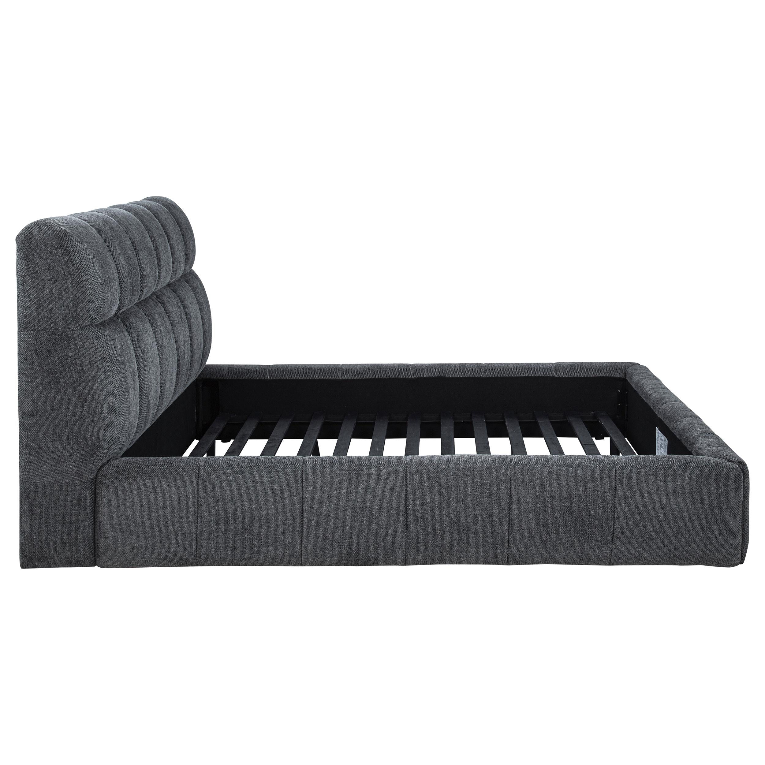  Coaster Furniture Nollet 315917GRYKW 48-inch Upholstered California King Platform Bed - Grey IMAGE 8