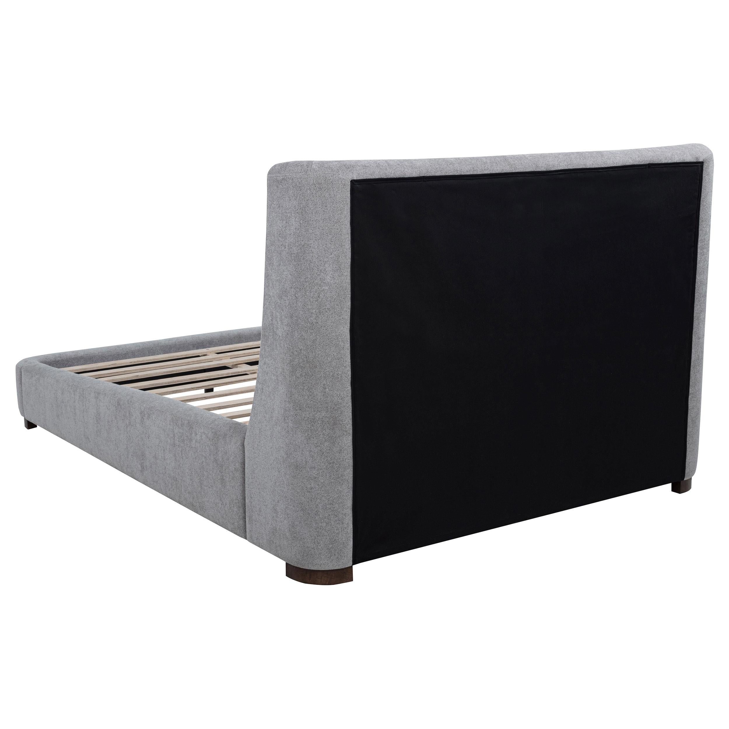  Coaster Furniture Rennes 315928Q Upholstered Queen Wingback Platform Bed - Grey IMAGE 6