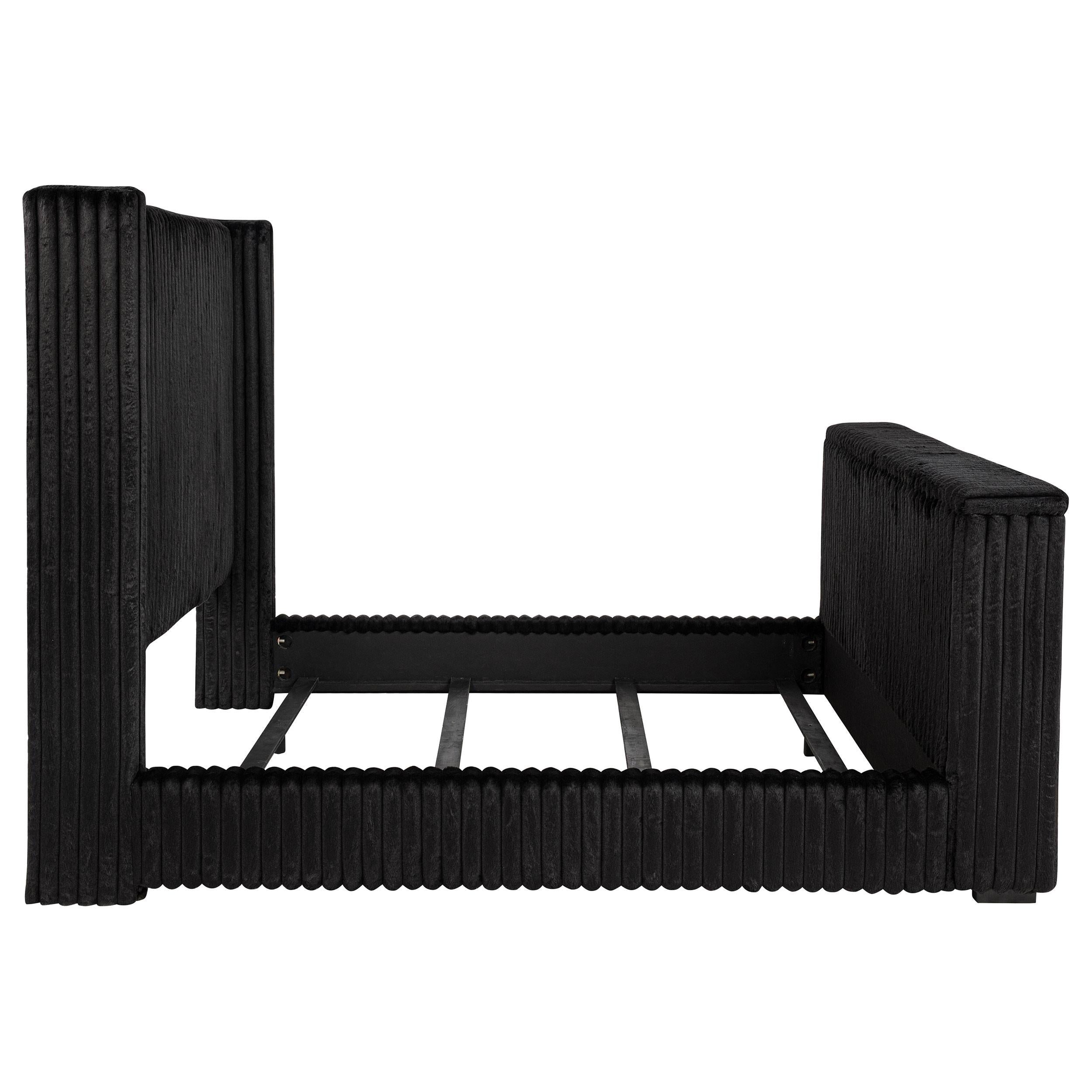  Coaster Furniture Centergrove 315945KE Upholstered Eastern King Wingback TV Bed - Black IMAGE 12