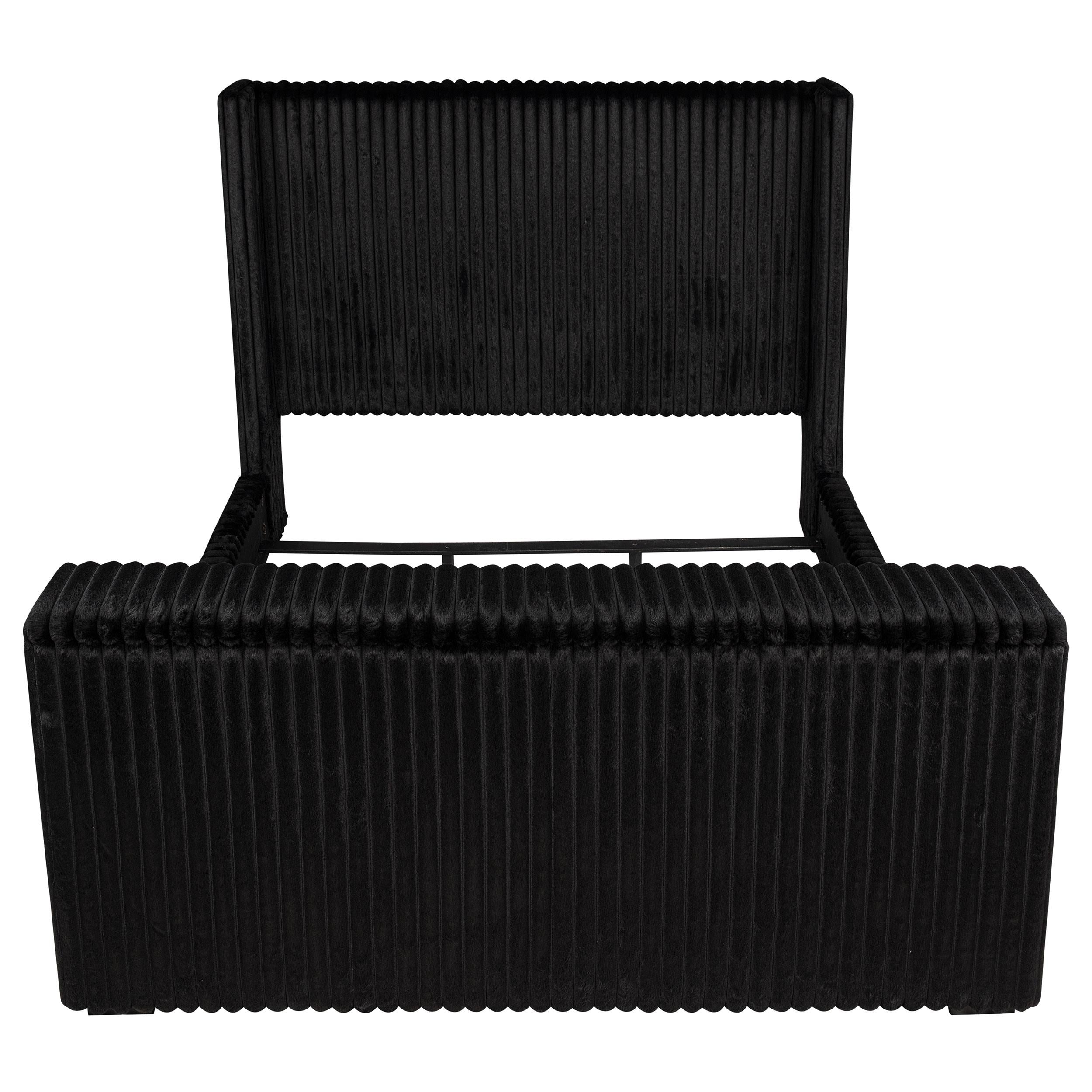  Coaster Furniture Centergrove 315945KE Upholstered Eastern King Wingback TV Bed - Black IMAGE 6