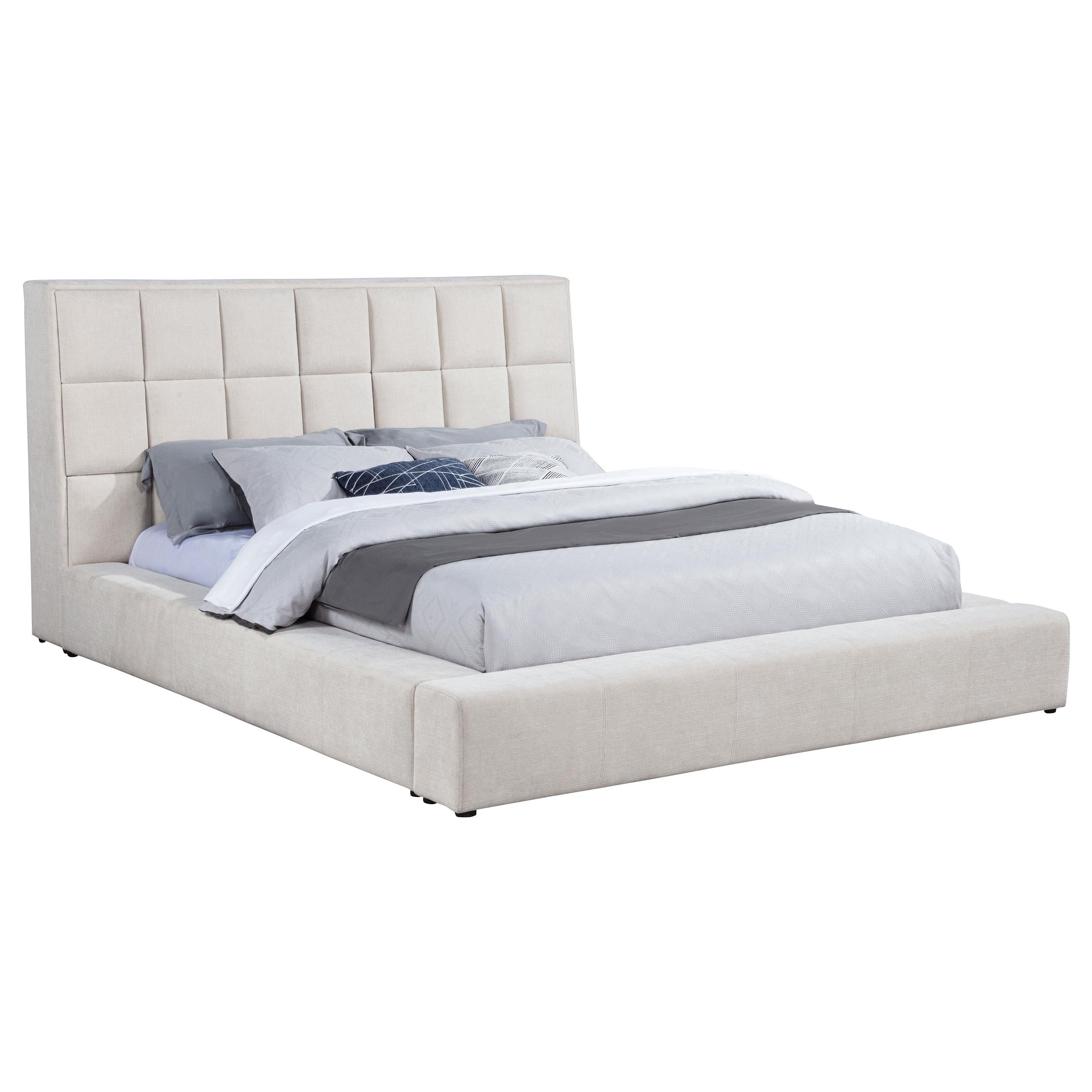  Coaster Furniture Dreux 315948CRMKE Upholstered Eastern King Panel Platform Bed - Cream IMAGE 11