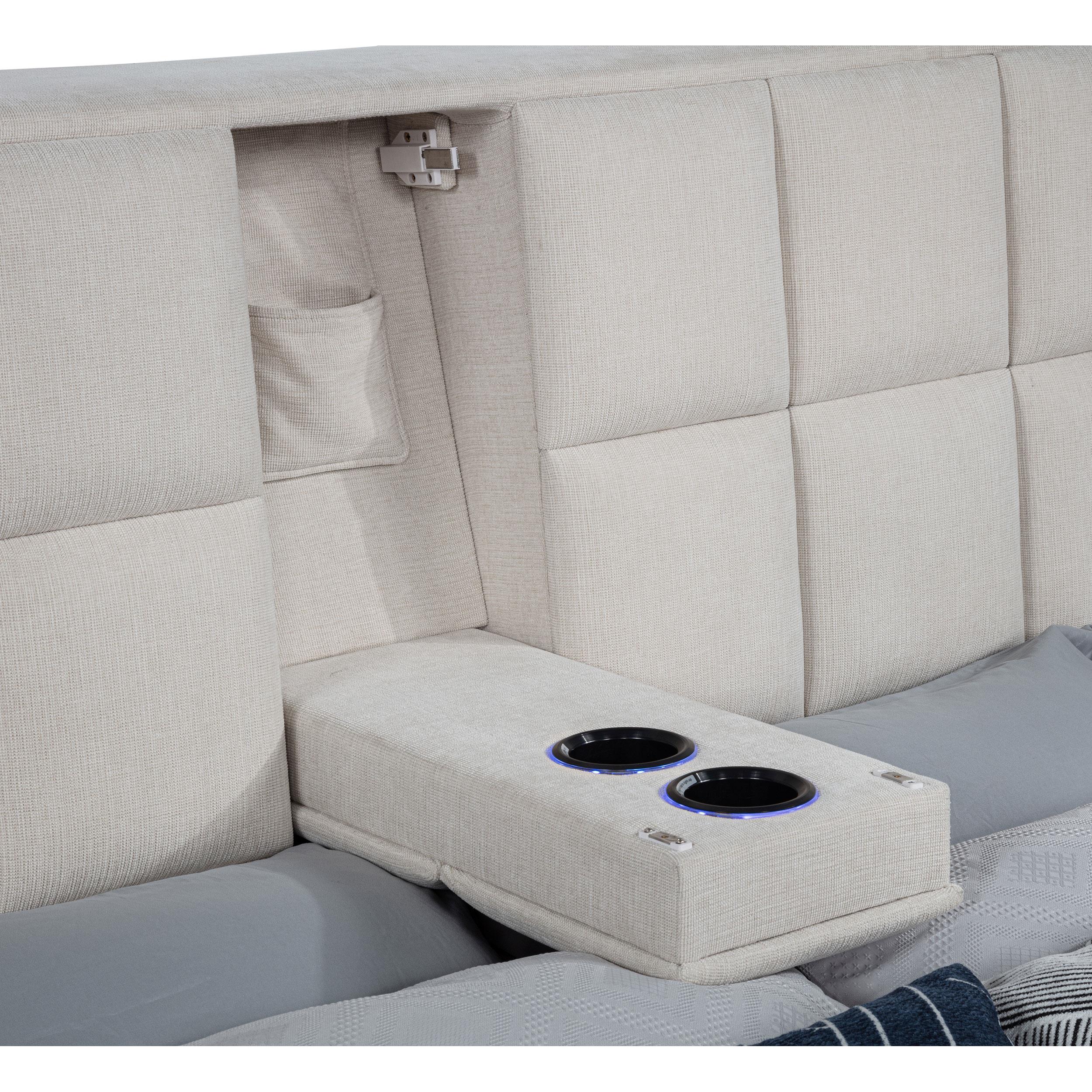  Coaster Furniture Dreux 315948CRMQ Upholstered Queen Panel Platform Bed - Cream IMAGE 12