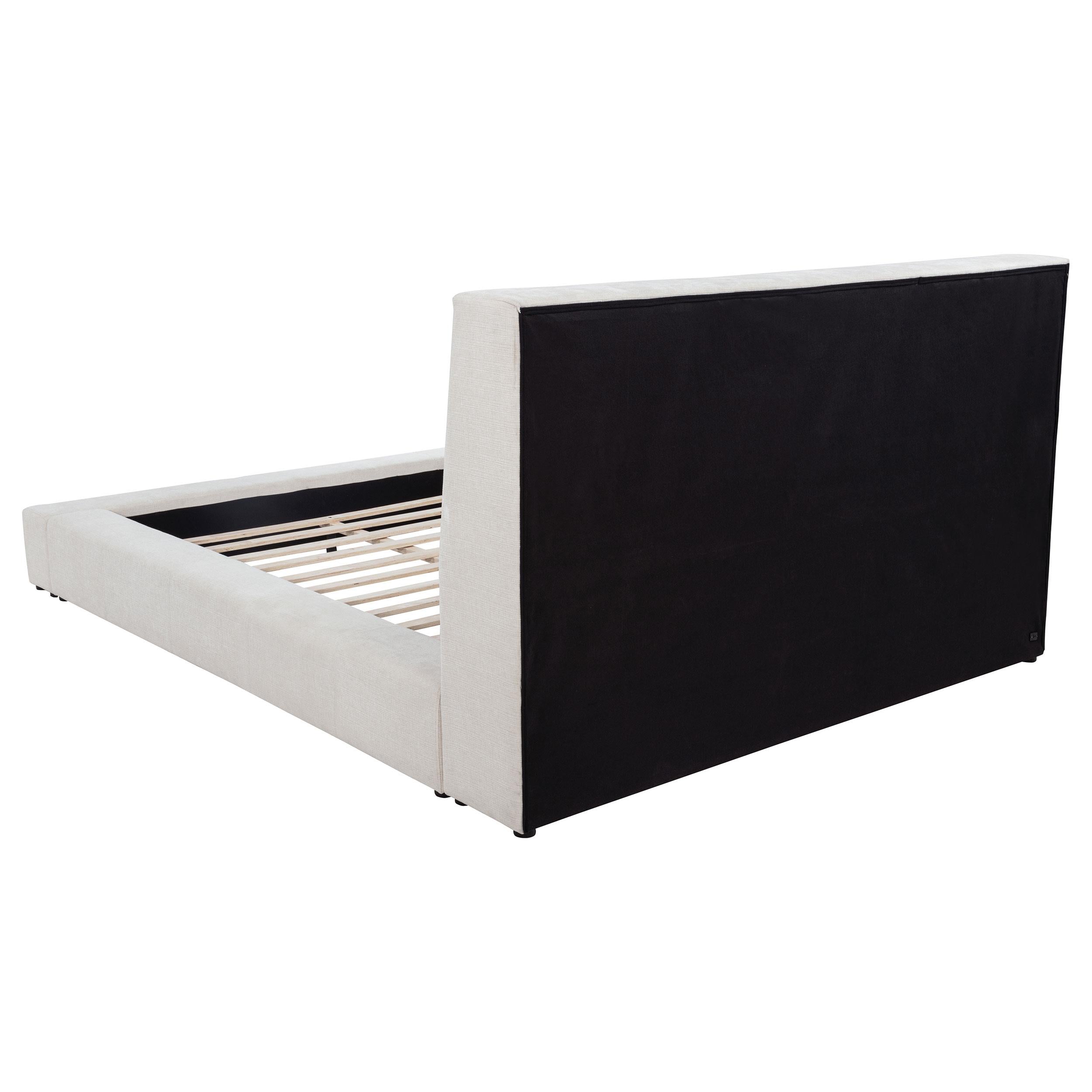  Coaster Furniture Dreux 315948CRMQ Upholstered Queen Panel Platform Bed - Cream IMAGE 7