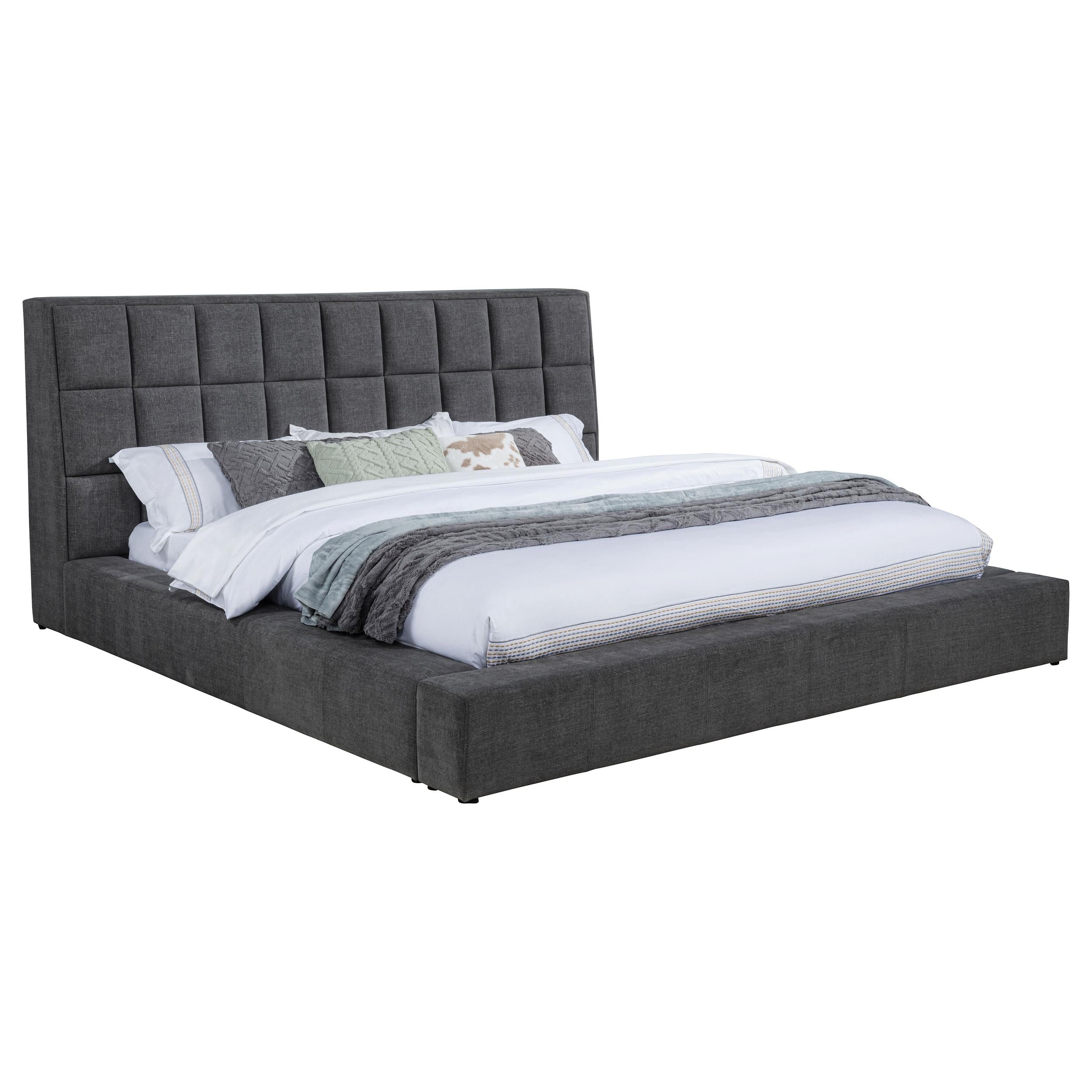  Coaster Furniture Dreux 315948GRYKW Upholstered California King Panel Platform Bed - Grey IMAGE 11
