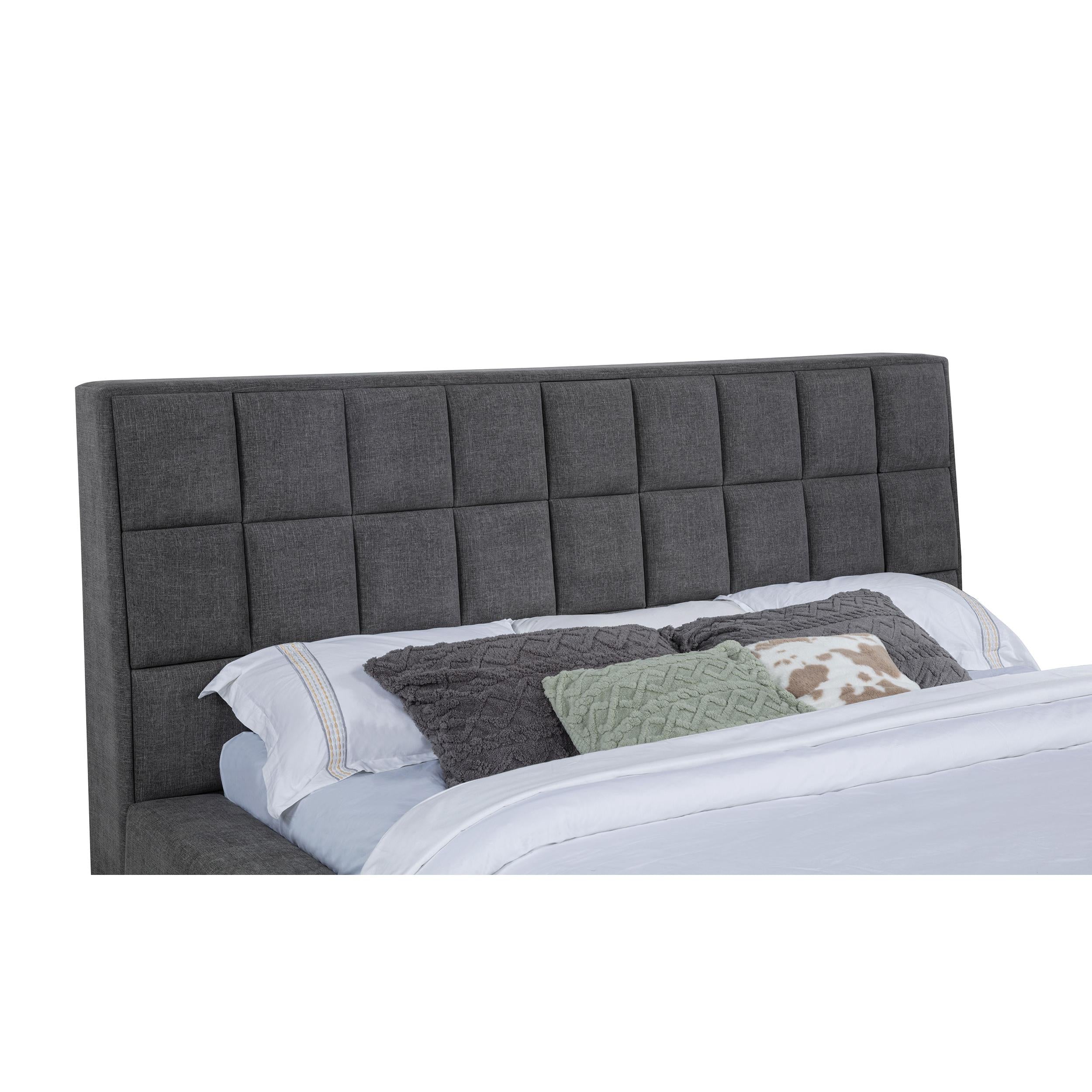  Coaster Furniture Dreux 315948GRYKW Upholstered California King Panel Platform Bed - Grey IMAGE 3